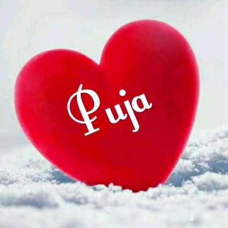 i love pooja name logo