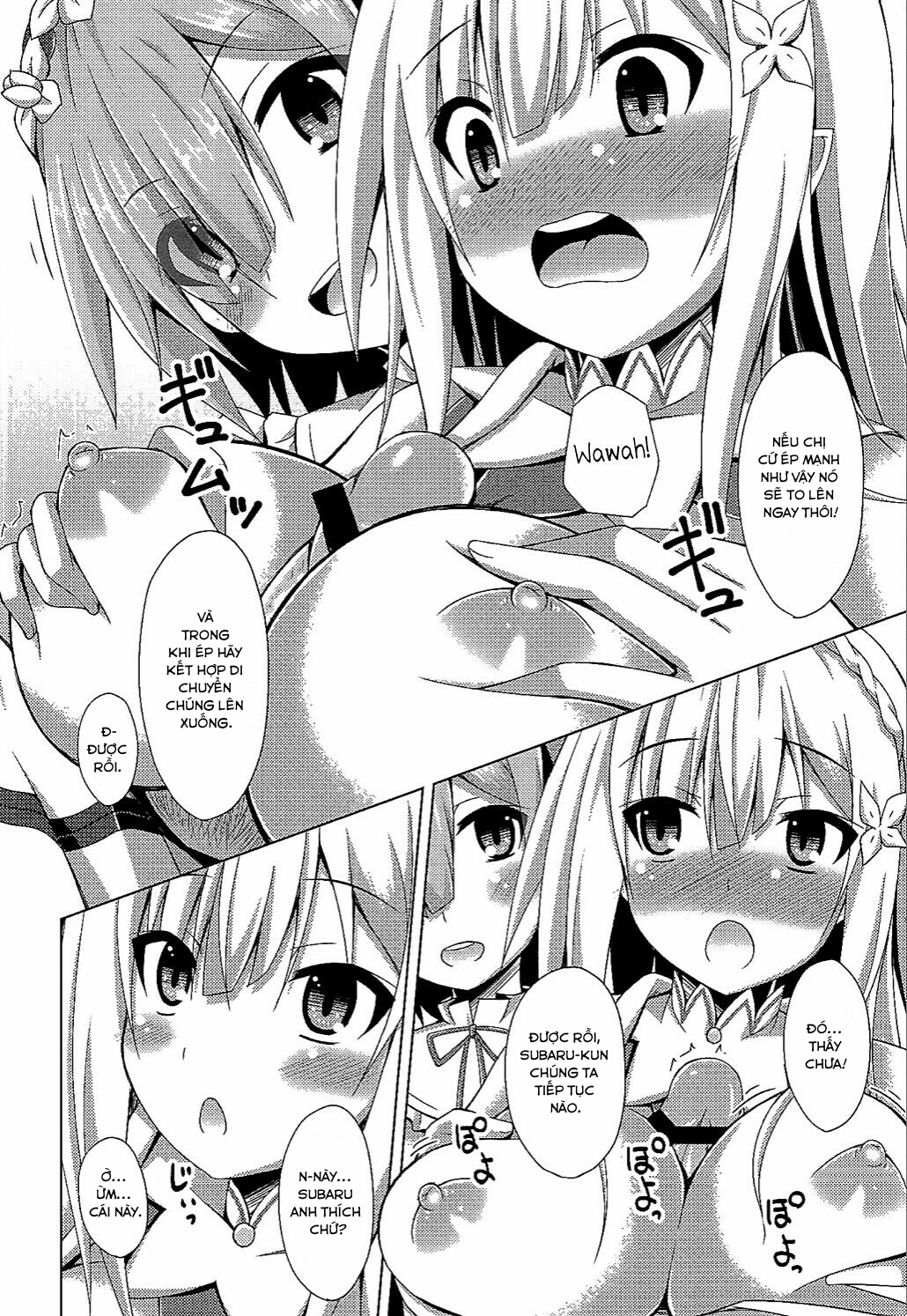 Đọc truyện hentai Teach me, Rem-sensei! An introduction to sex with Emilia-tan (Re:Zero kara Hajimeru Isekai Seikatsu) - Oneshot