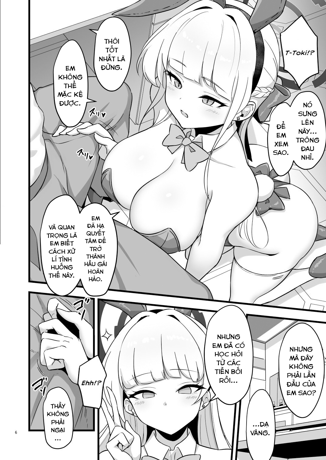 Đọc truyện hentai Tokimeki Bunny -Oshikake Bunny no Seishori Support (Blue Archive) - Oneshot