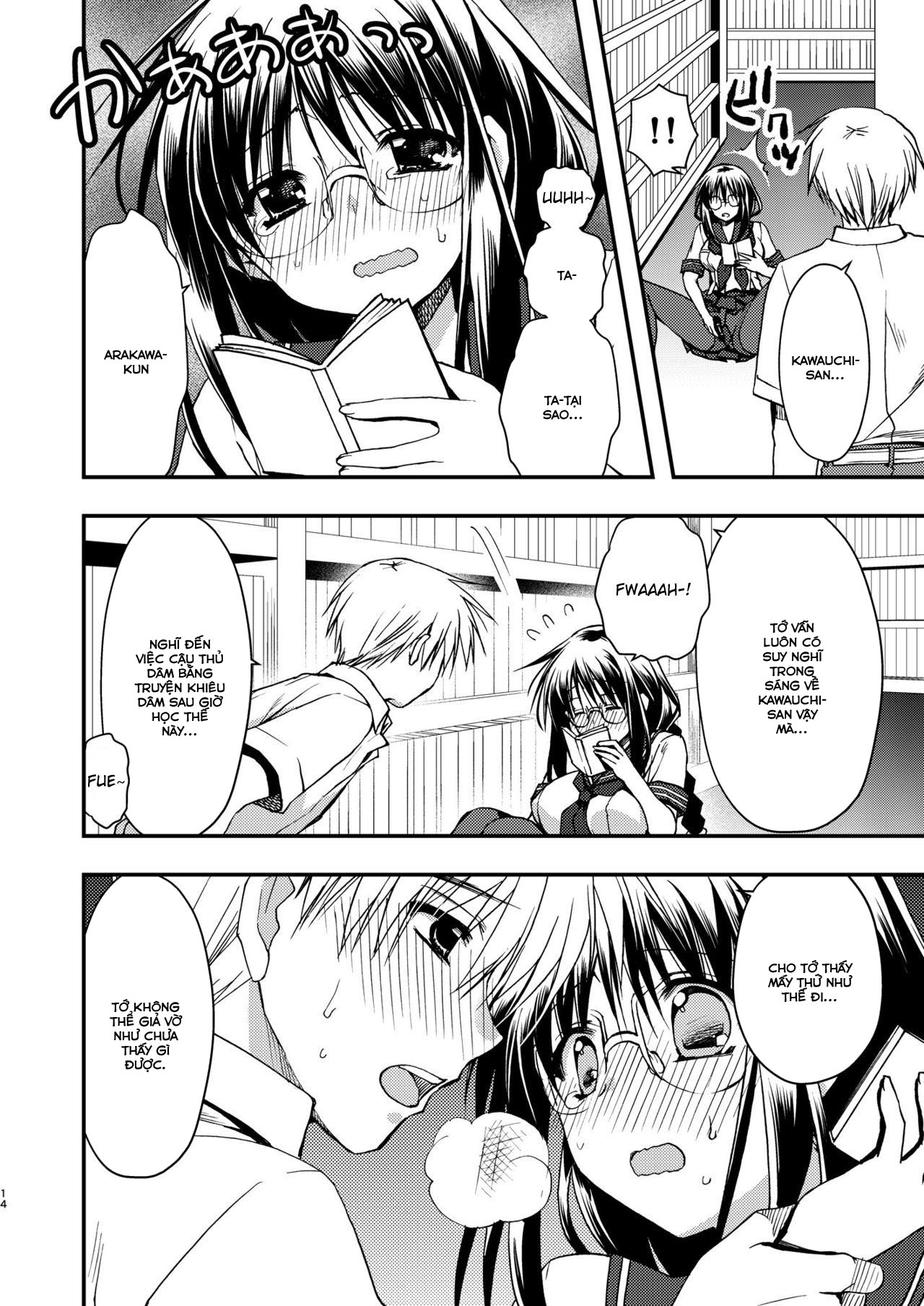 Đọc truyện hentai Toshoshitsu no Kanojo - New version - Oneshot