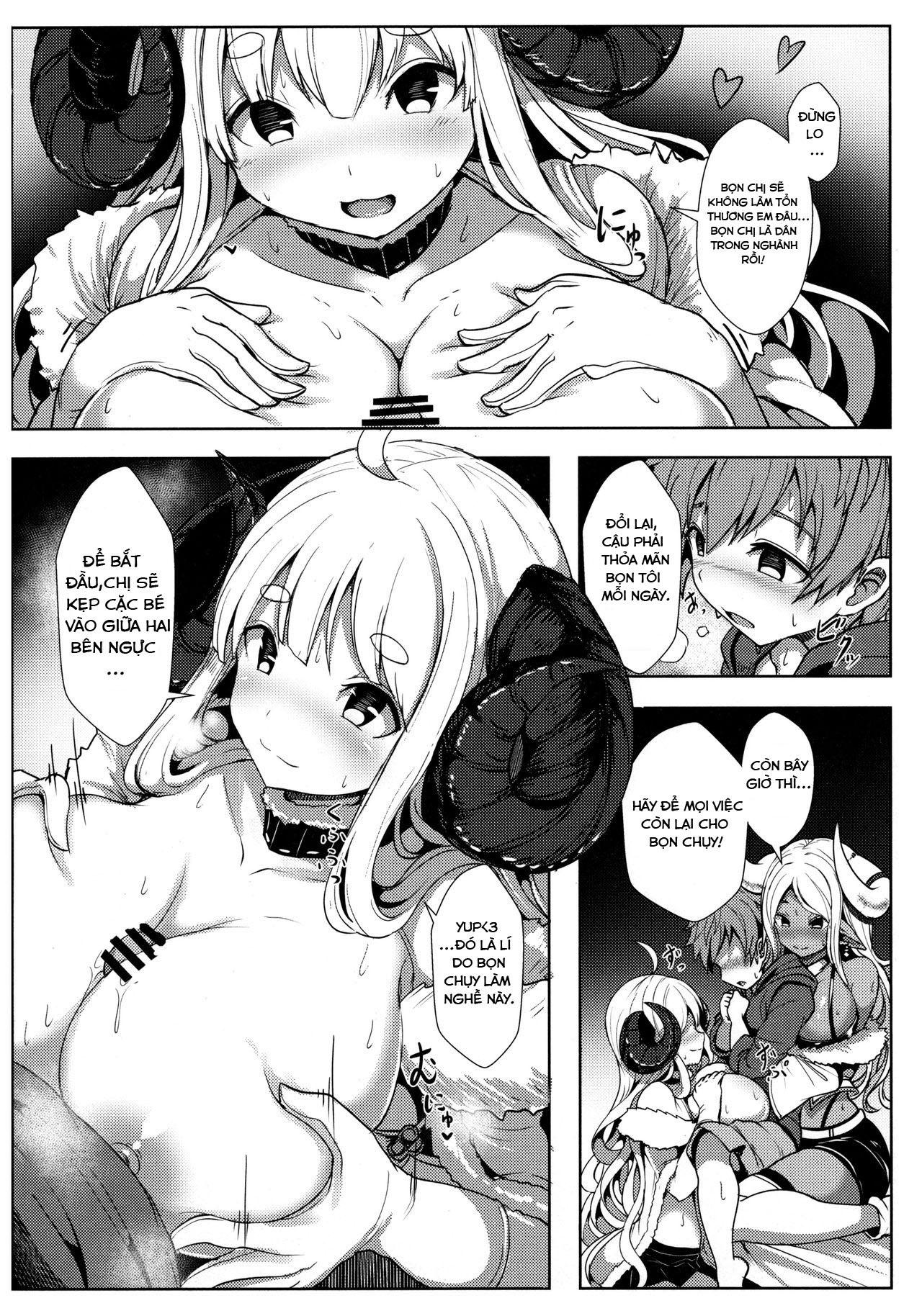 Đọc truyện hentai Được hai chị em Succubus chăm sóc - Oneshot