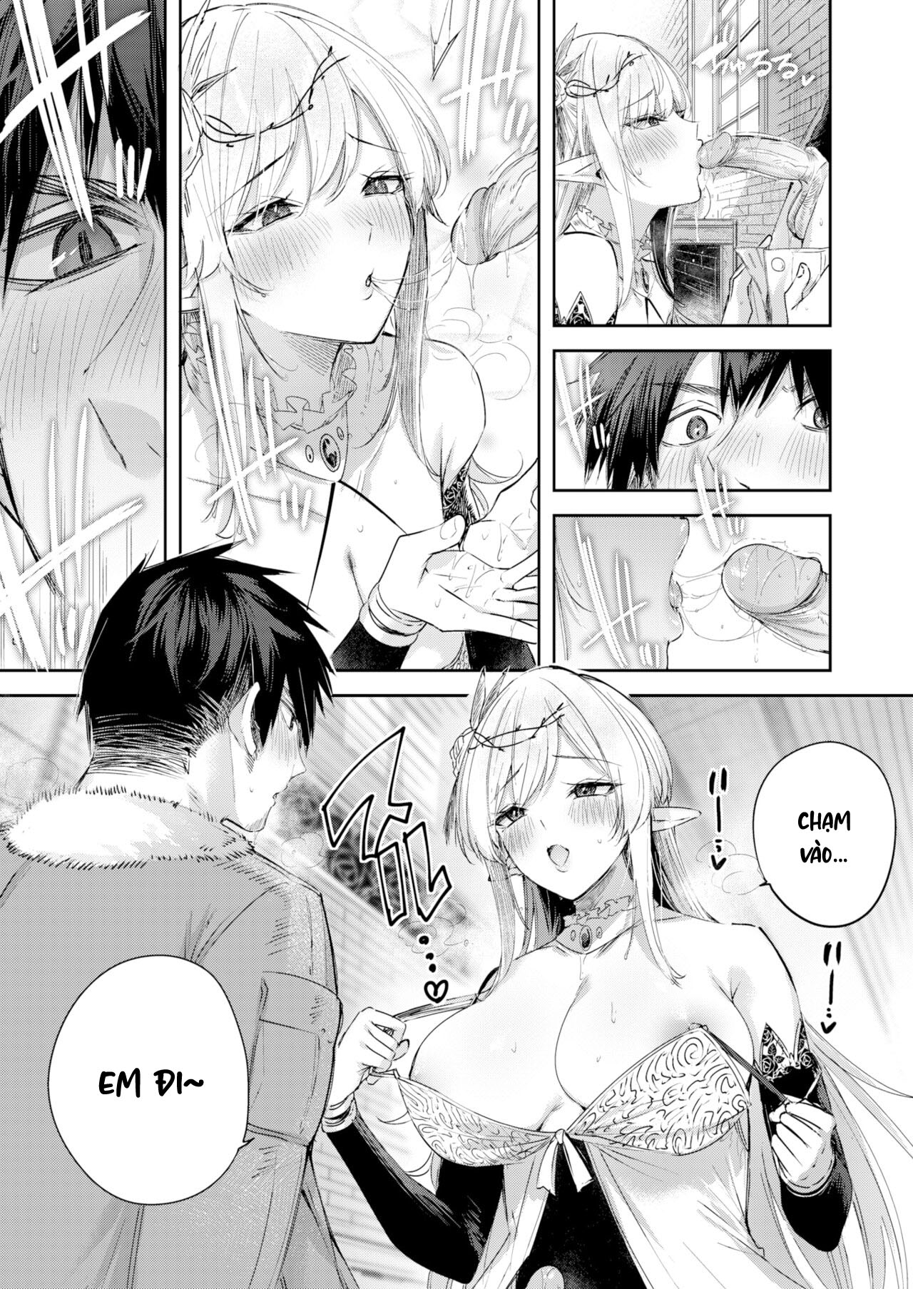 Đọc truyện hentai Anh chàng thợ săn và cô yêu tinh may mắn - Chap 4