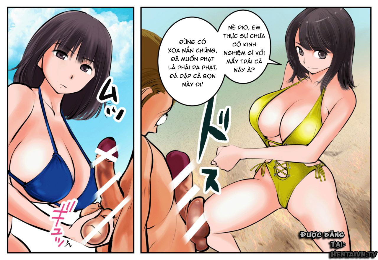 Đọc truyện hentai Kinkeri Kyosei in Beach - Oneshot