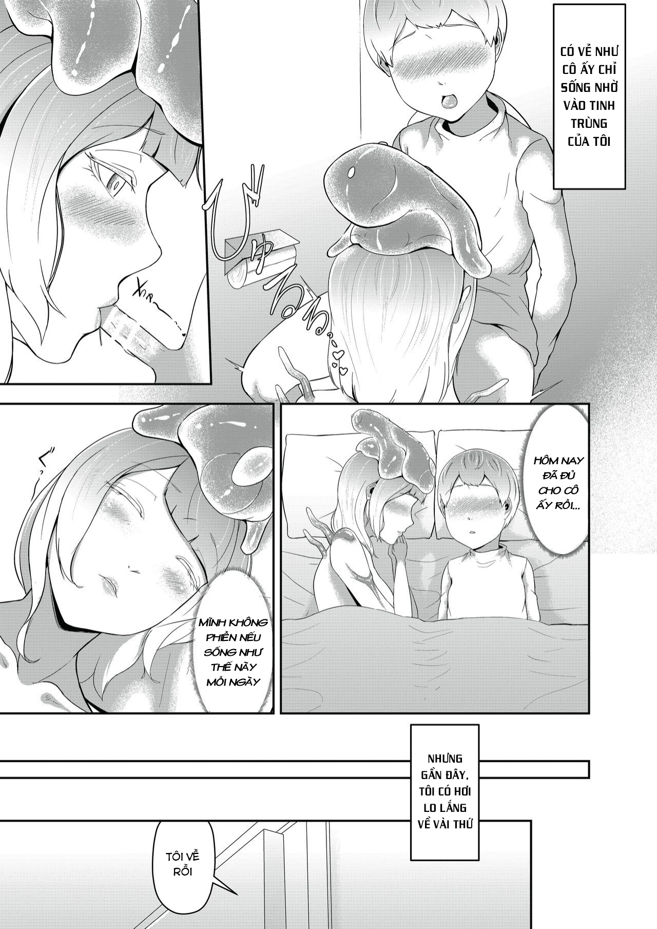 Đọc truyện hentai Dondon Seichou Suru Hatsujou no Igyou Musume to Boku - Oneshot