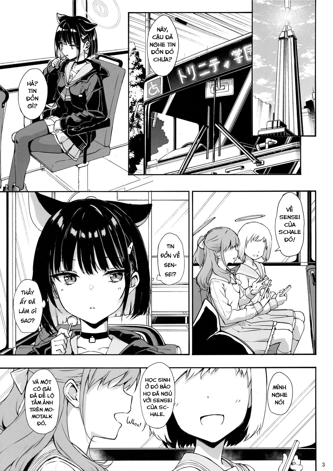 Đọc truyện hentai Con mèo đen đã già Blue Archive - Oneshot