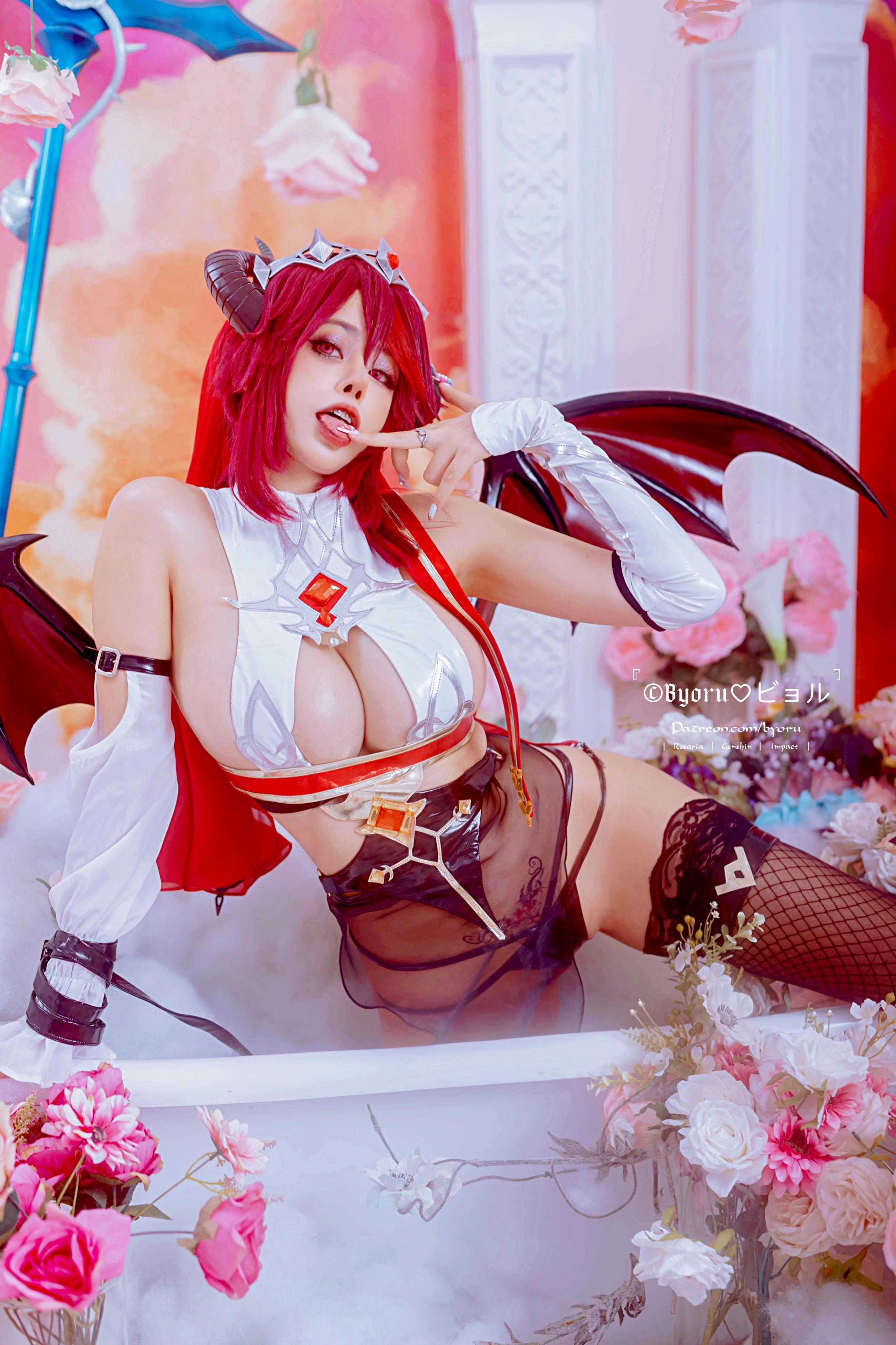 Đọc truyện hentai Tuyển tập Albums siêu phẩm Cosplay - Chap 1215 - Byoru - Rosaria Succubus (Genshin Impact)