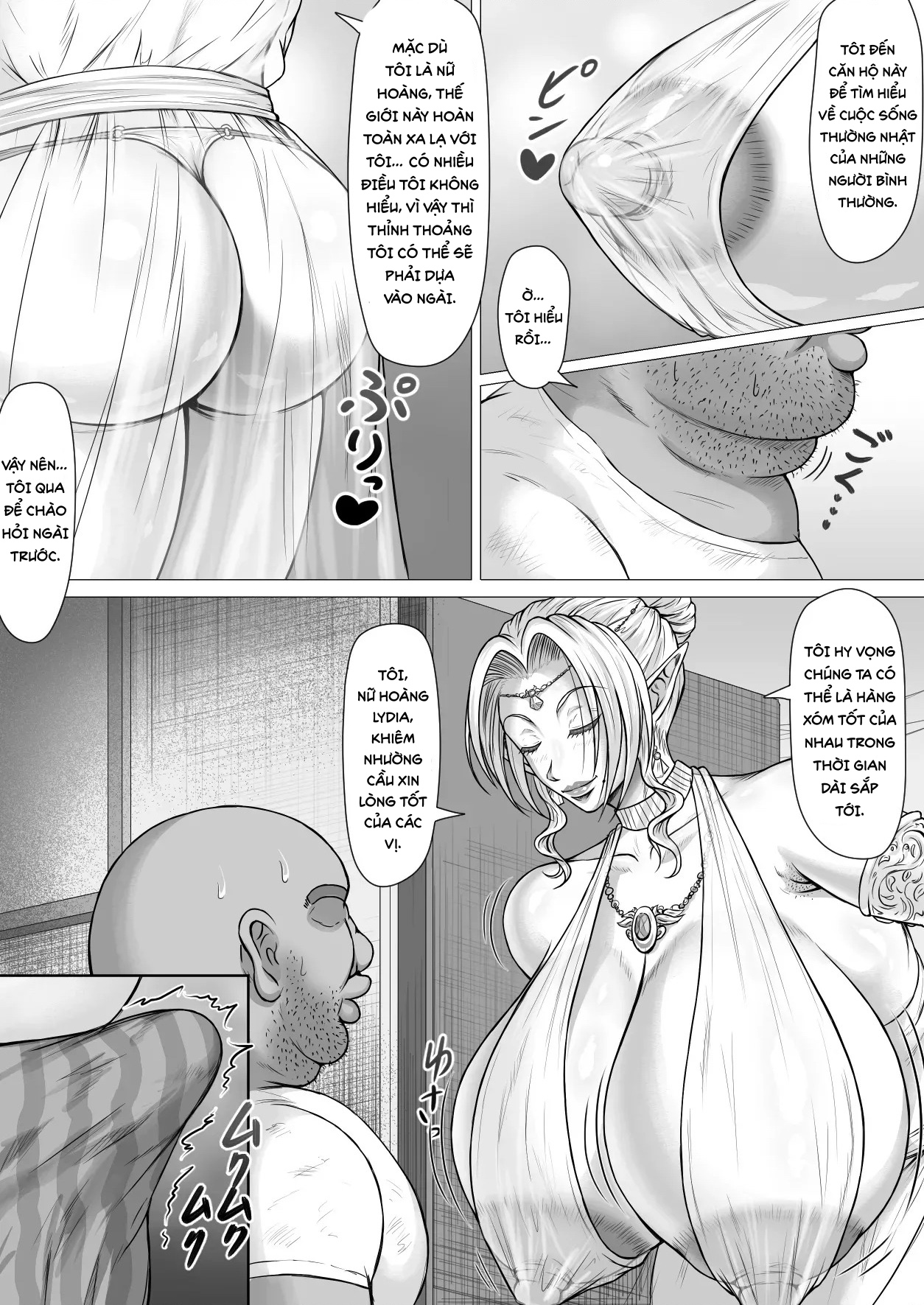 Đọc truyện hentai Tonari ni Koshite Kita Muchimuchi Elf no Oba-san - Oneshot