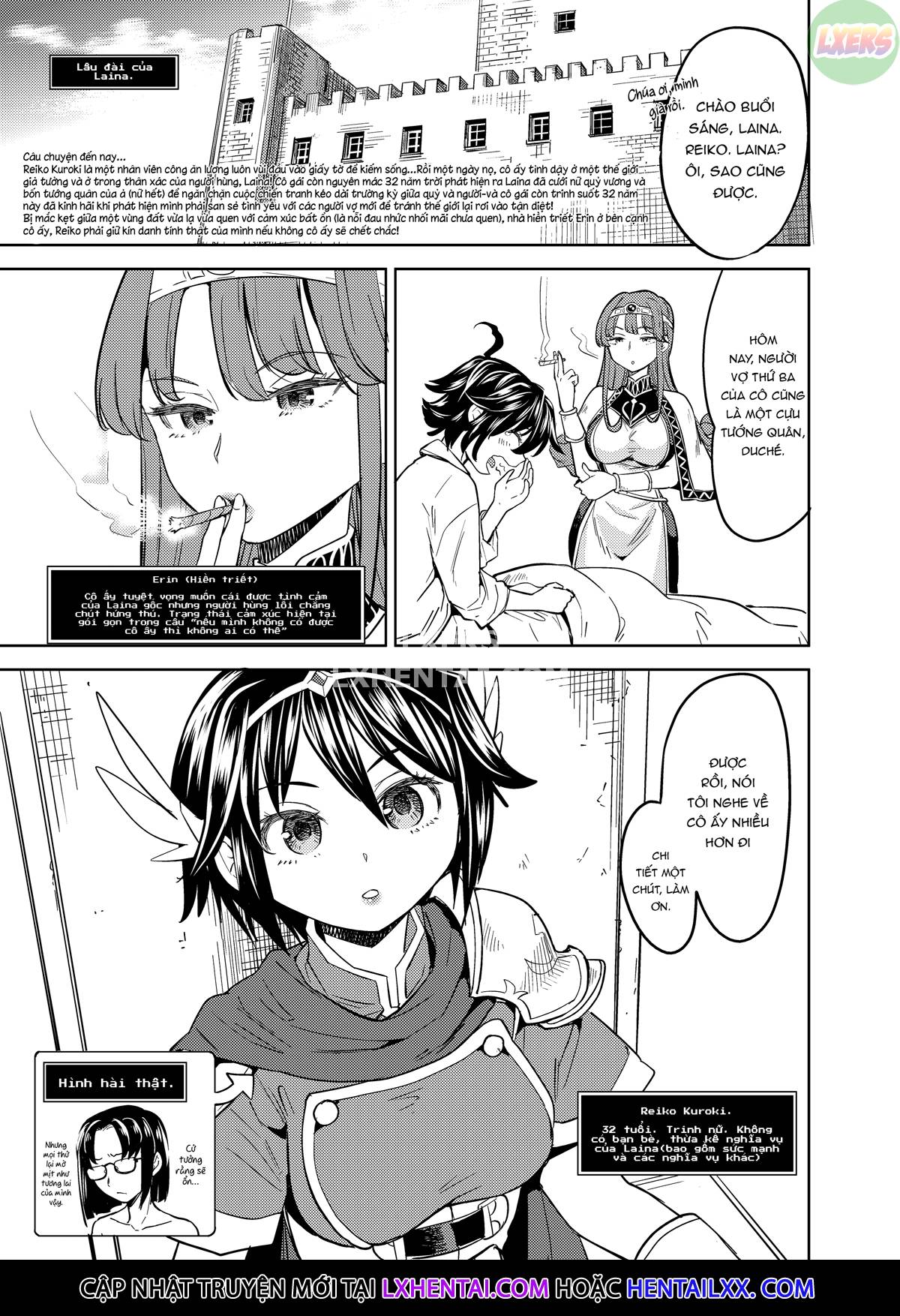 Đọc truyện hentai Tái sinh thành một nữ anh hùng có 5 người vợ quỷ - Chap 3