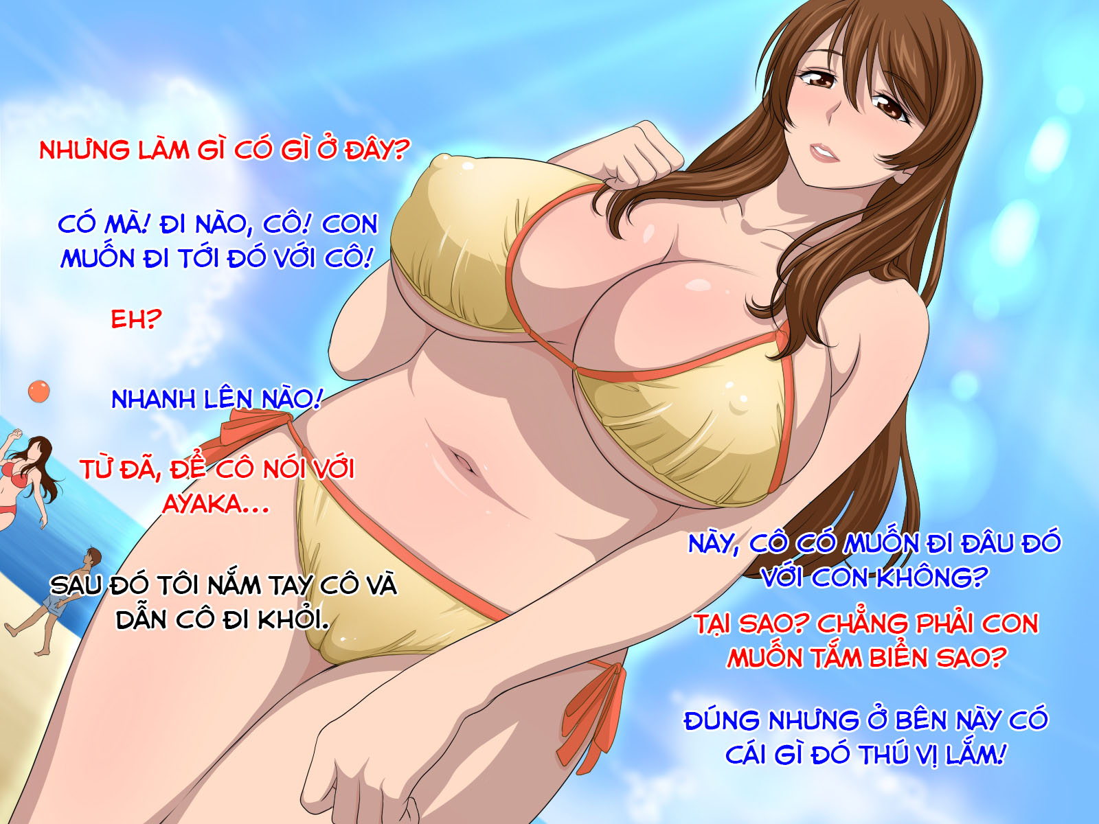 Đọc truyện hentai Oba-san to Oikko no Love Love Haramase Natsuyasumi - Chap 8