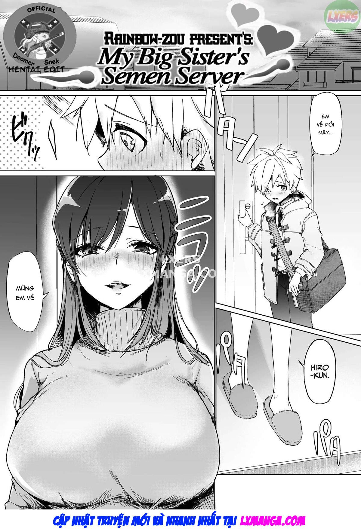 Đọc truyện hentai Máy chủ tinh dịch của chị gái tôi - Oneshot