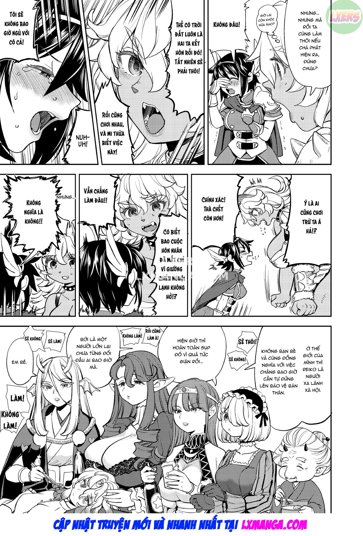 Đọc truyện hentai Tái sinh thành một nữ anh hùng có 5 người vợ quỷ - Chap 6