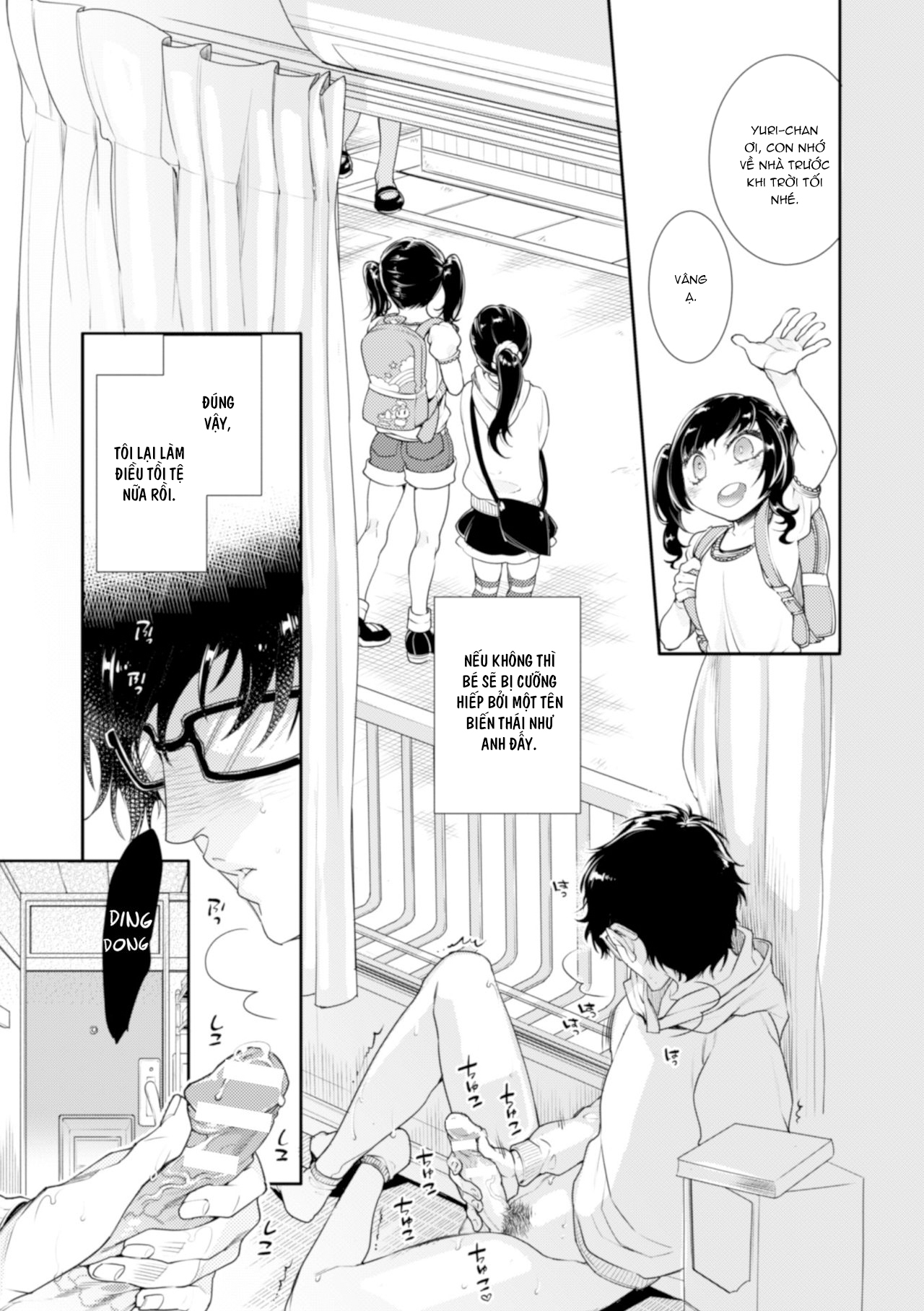 Đọc truyện hentai Lolicon Doutei Ero Mangaka-kun, Kinjo no Jojifuku Kita Yabai Mesu Onii-san ni Semarareru - Oneshot