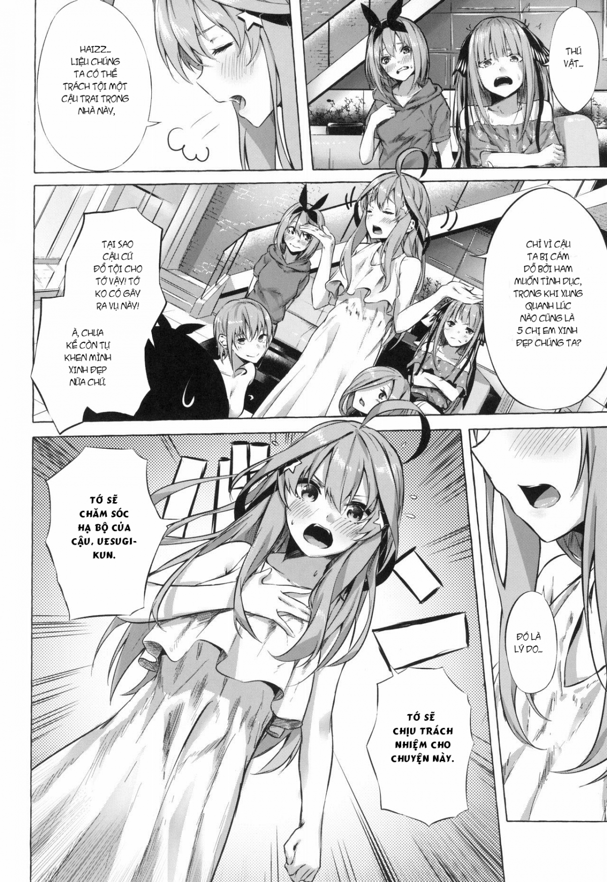 Đọc truyện hentai Giấc Mộng Vàng Với Chị Em Sinh Năm (Gotoubun no Hanayome) - Phần 1	- Giấc Mộng Vàng Với Chị Em Sinh Năm (Gotoubun no Hanayome)