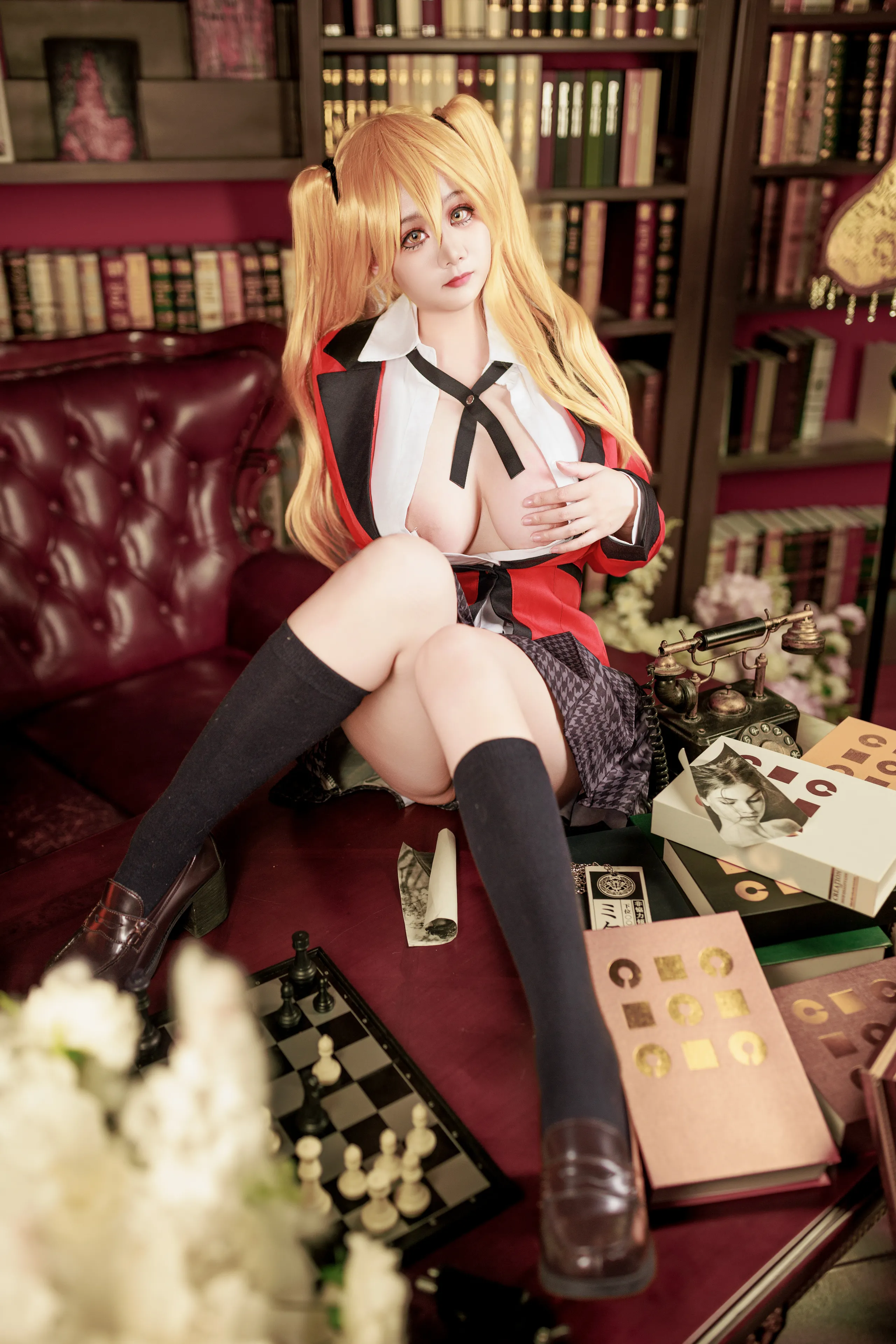 Đọc truyện hentai Tuyển tập Albums siêu phẩm Cosplay - Chap 1109 - A Xuexue - Kakegurui Saotome Meiari Uniform