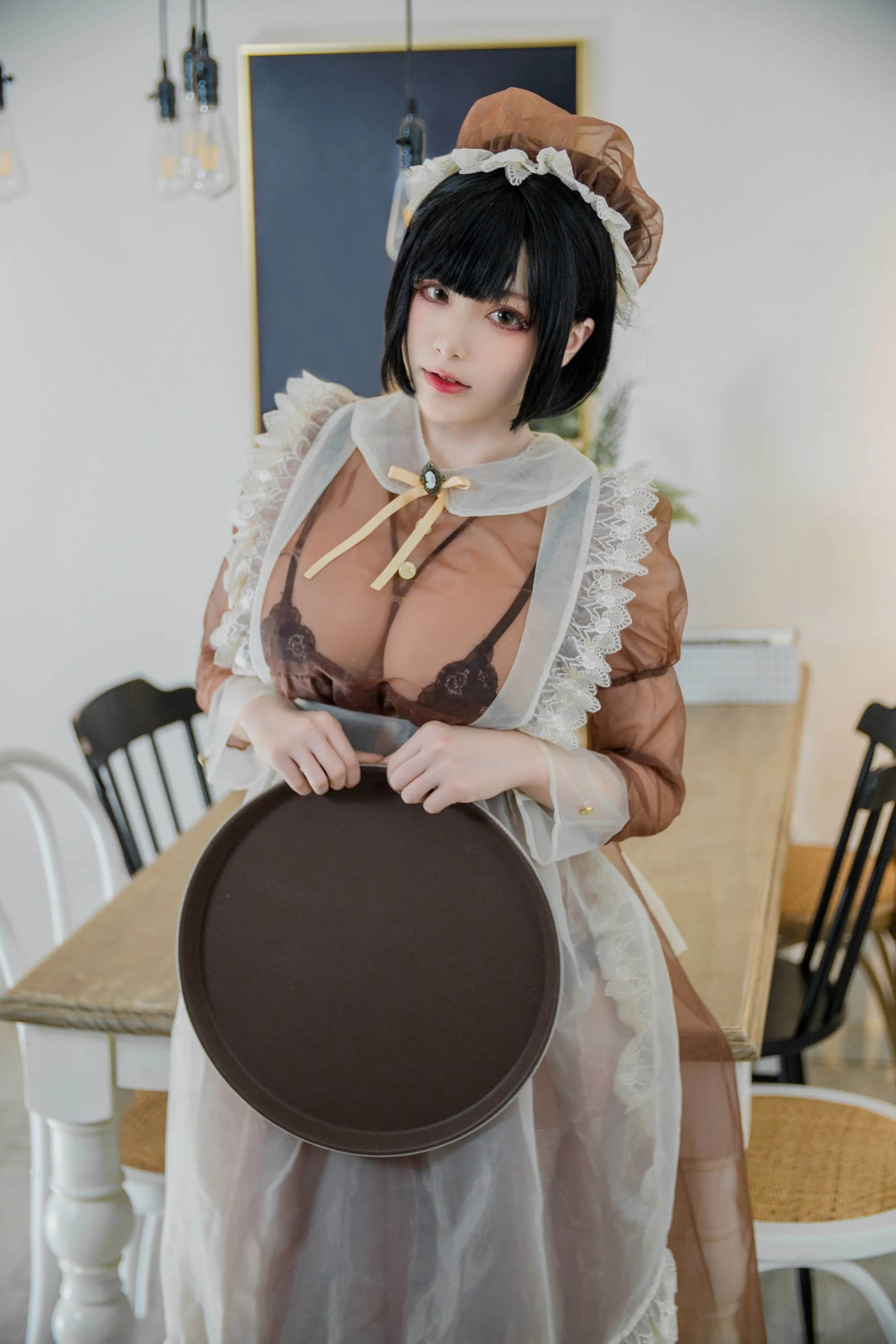 Đọc truyện hentai Tuyển tập Albums siêu phẩm Cosplay - Chap 846 - Cheese Wii - Brown Transparent Maid