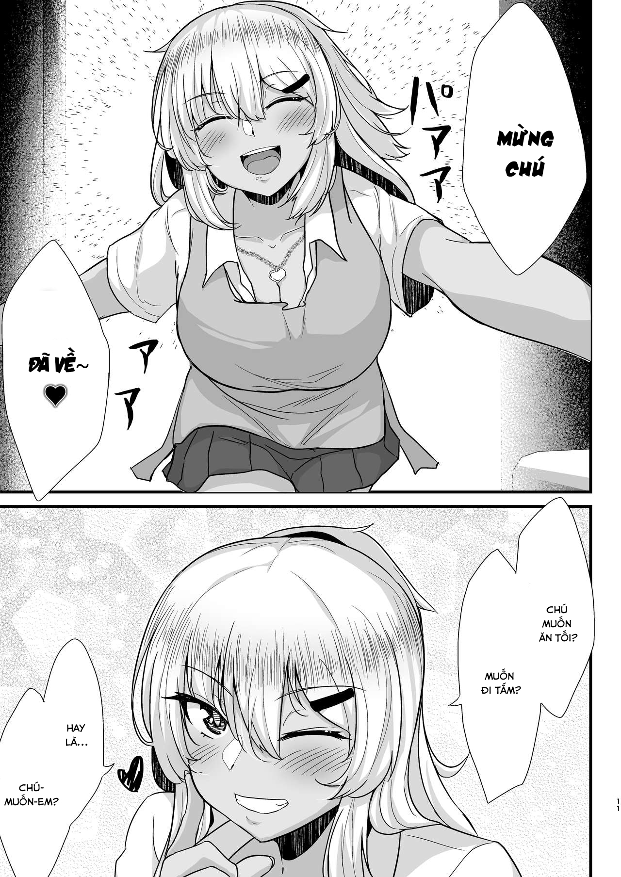 Đọc truyện hentai Kuro Gal JK o Tasuketara Doutei o Ubawarete Kayoizuma ni Natta Hanashi - Oneshot