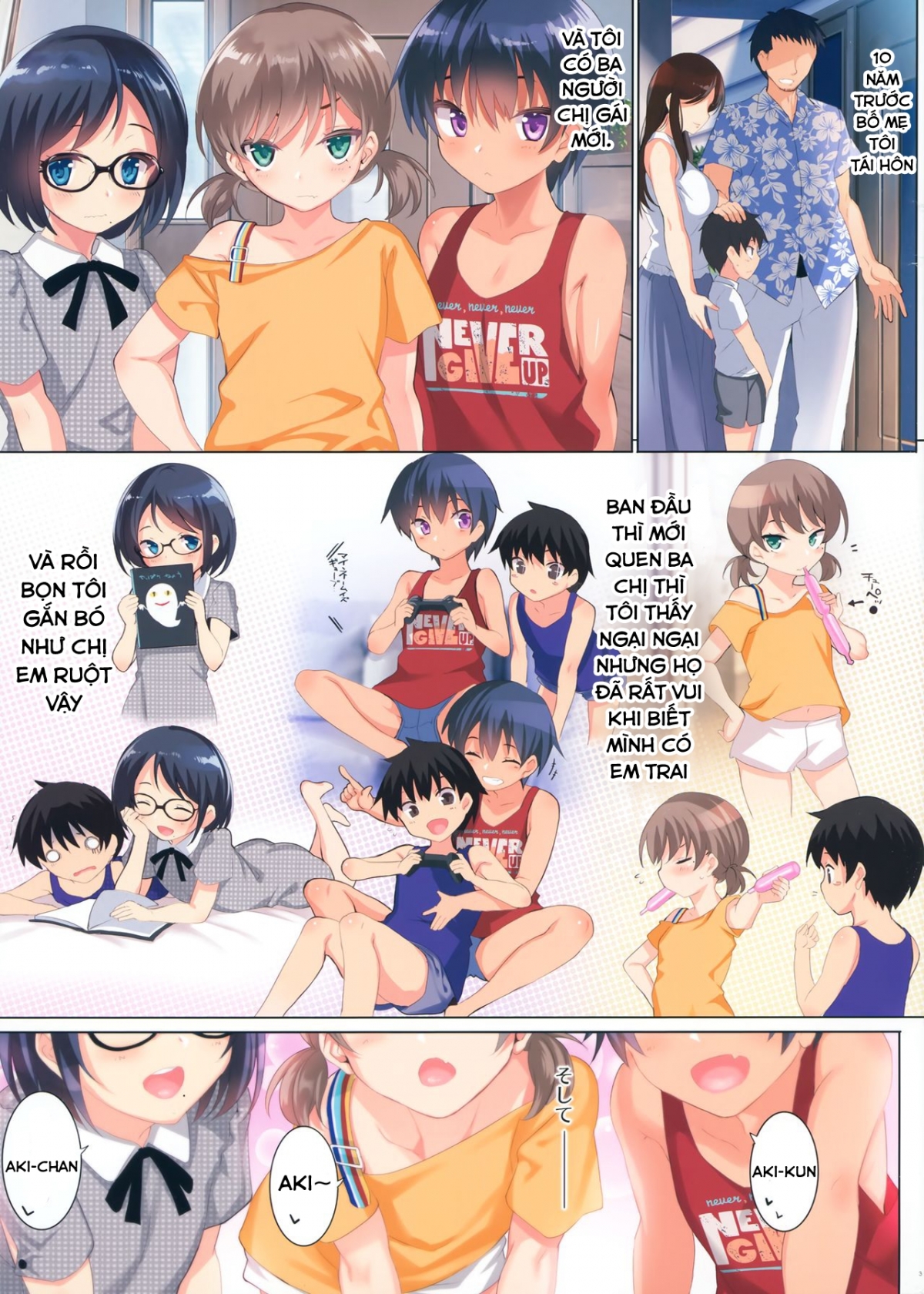 Đọc truyện hentai Three Sister's Harem - Oneshot