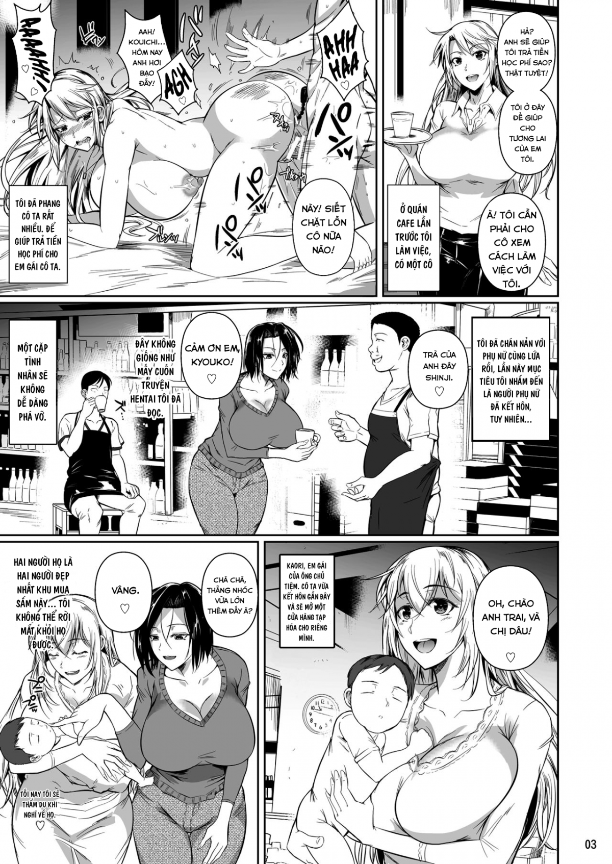 Đọc truyện hentai The Downtown Shopping Street's Wife's Holes - Chap 1