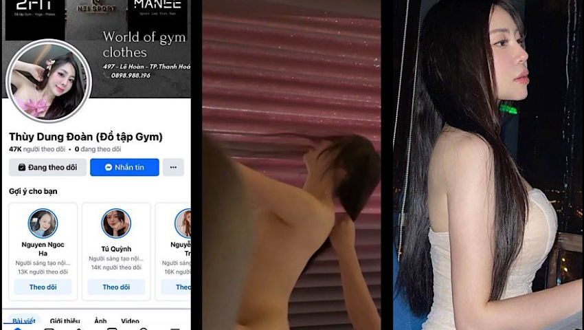 ⁣[Hot Leak] Hot Girl Thuỳ Dung Đoàn Thanh Hoá lộ clip mây mưa địt nhau tung bím với trai gym cực nứng