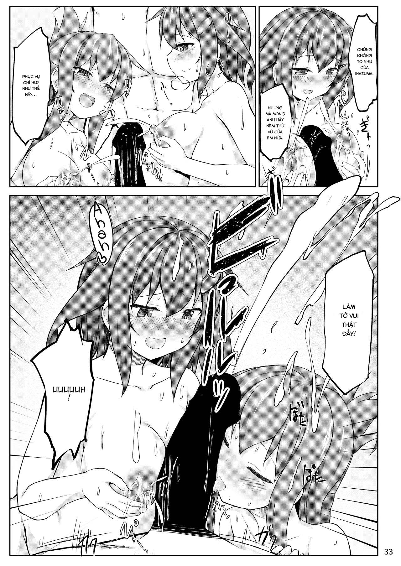 Đọc truyện hentai Ikazuchi và Inazuma muốn em bé của chỉ huy!! (Kantai Collection -KanColle-) - Chap 2: END