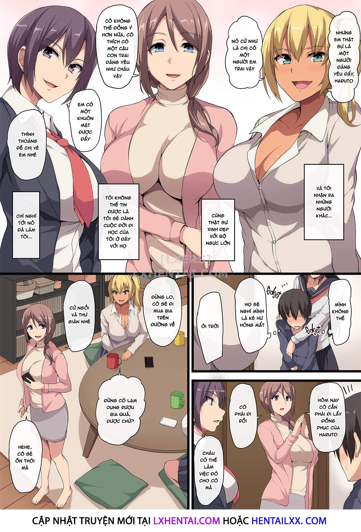 Đọc truyện hentai Lovey-Dovey Sex Life With Older Ladies - Losing My Virginity To a Harem - Oneshot