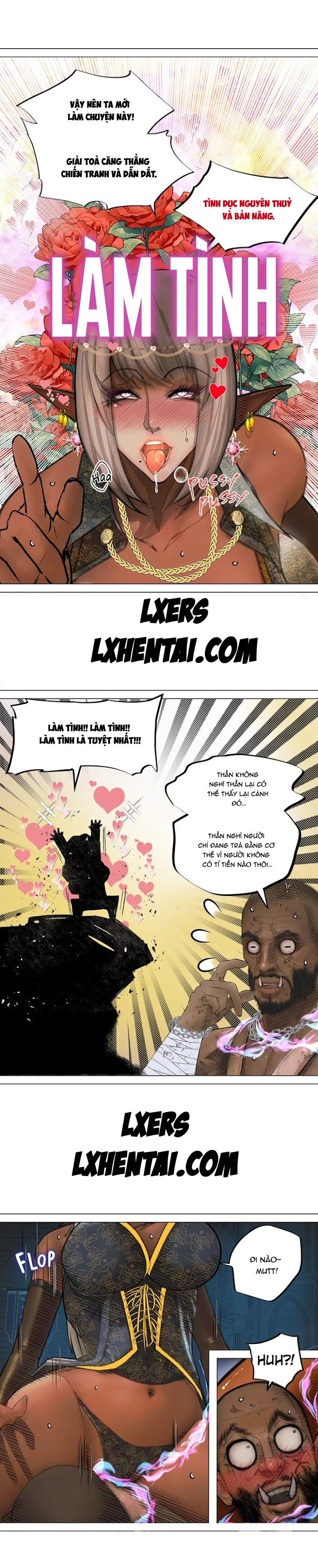 Đọc truyện hentai Nữ Hoàng Dark Elf Và Nô Lệ Orc - Chap 3