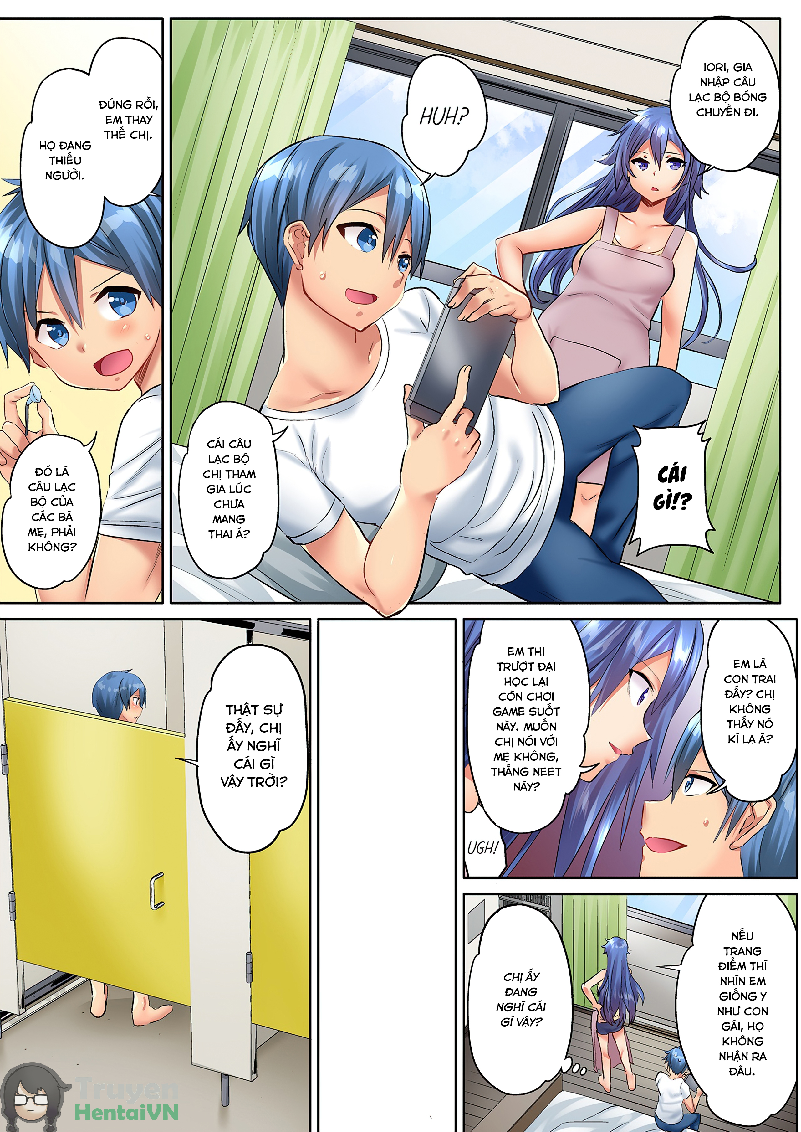 Đọc truyện hentai Hitozuma Volley-bu no Asedaku SEX ~Shower Abinagara Mitchaku Shichau? full - Chap 1