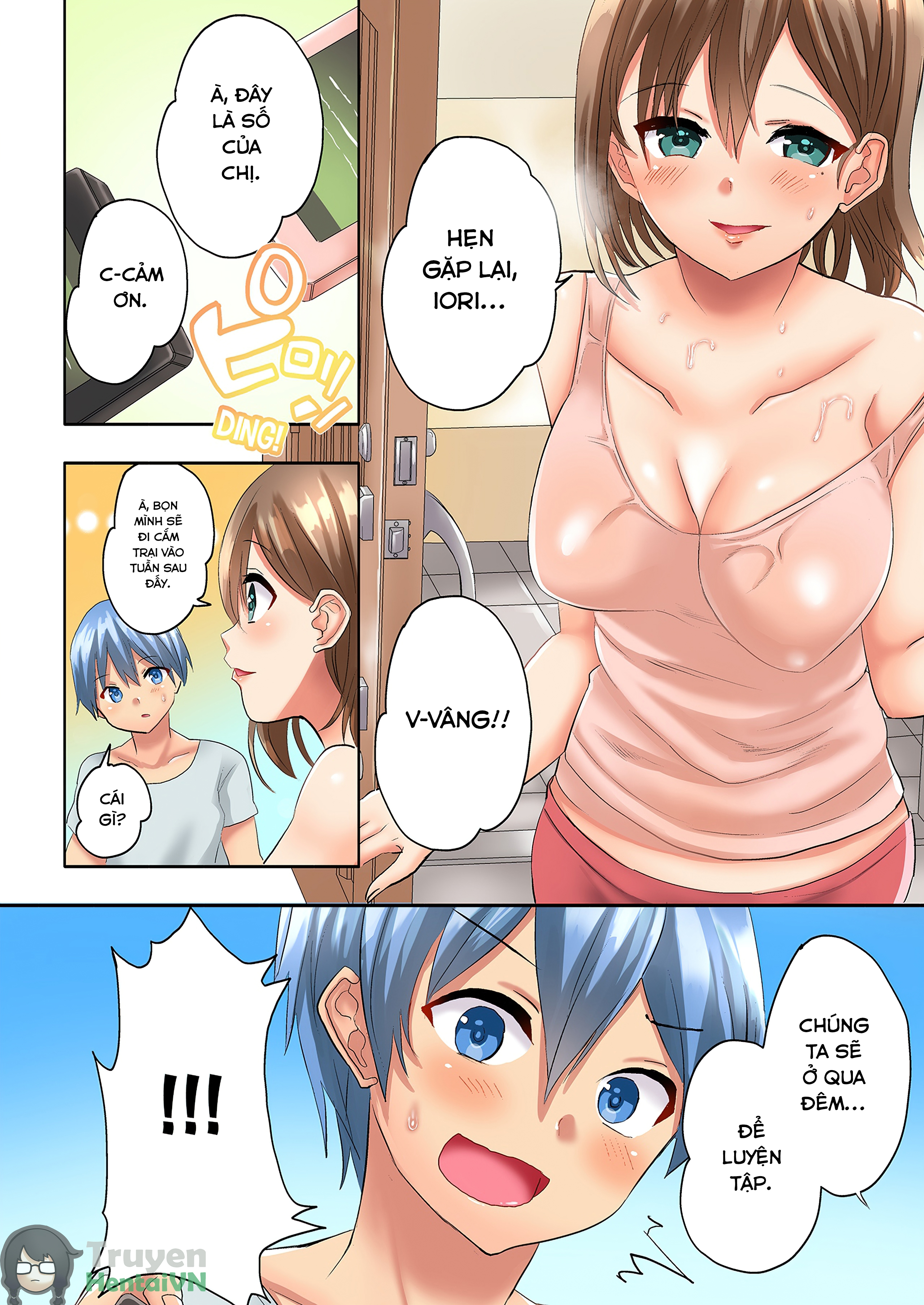 Đọc truyện hentai Hitozuma Volley-bu no Asedaku SEX ~Shower Abinagara Mitchaku Shichau? full - Chap 2