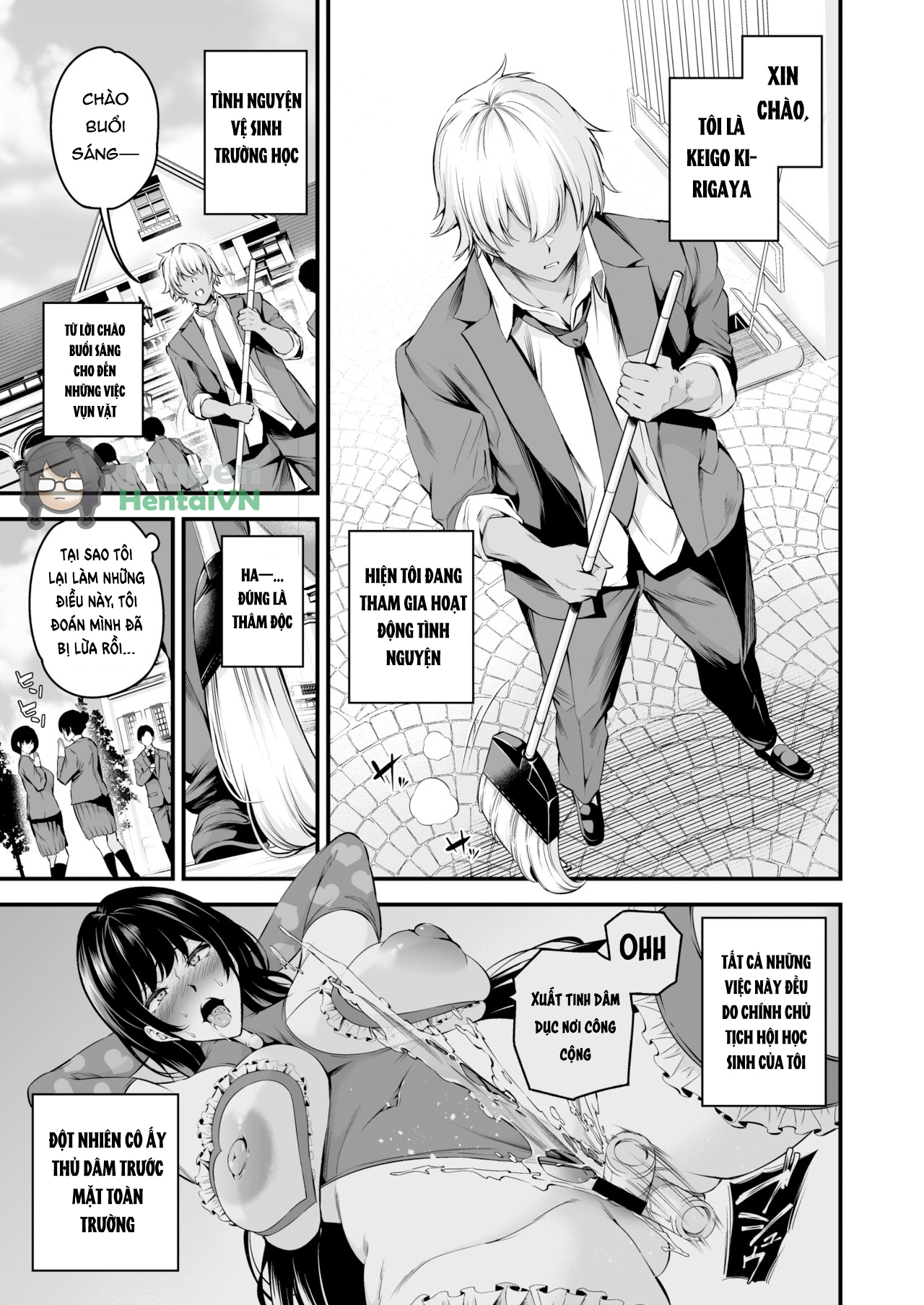 Đọc truyện hentai Shiramine Gakuen no Mesubuta Rijichou Zenpen - Oneshot