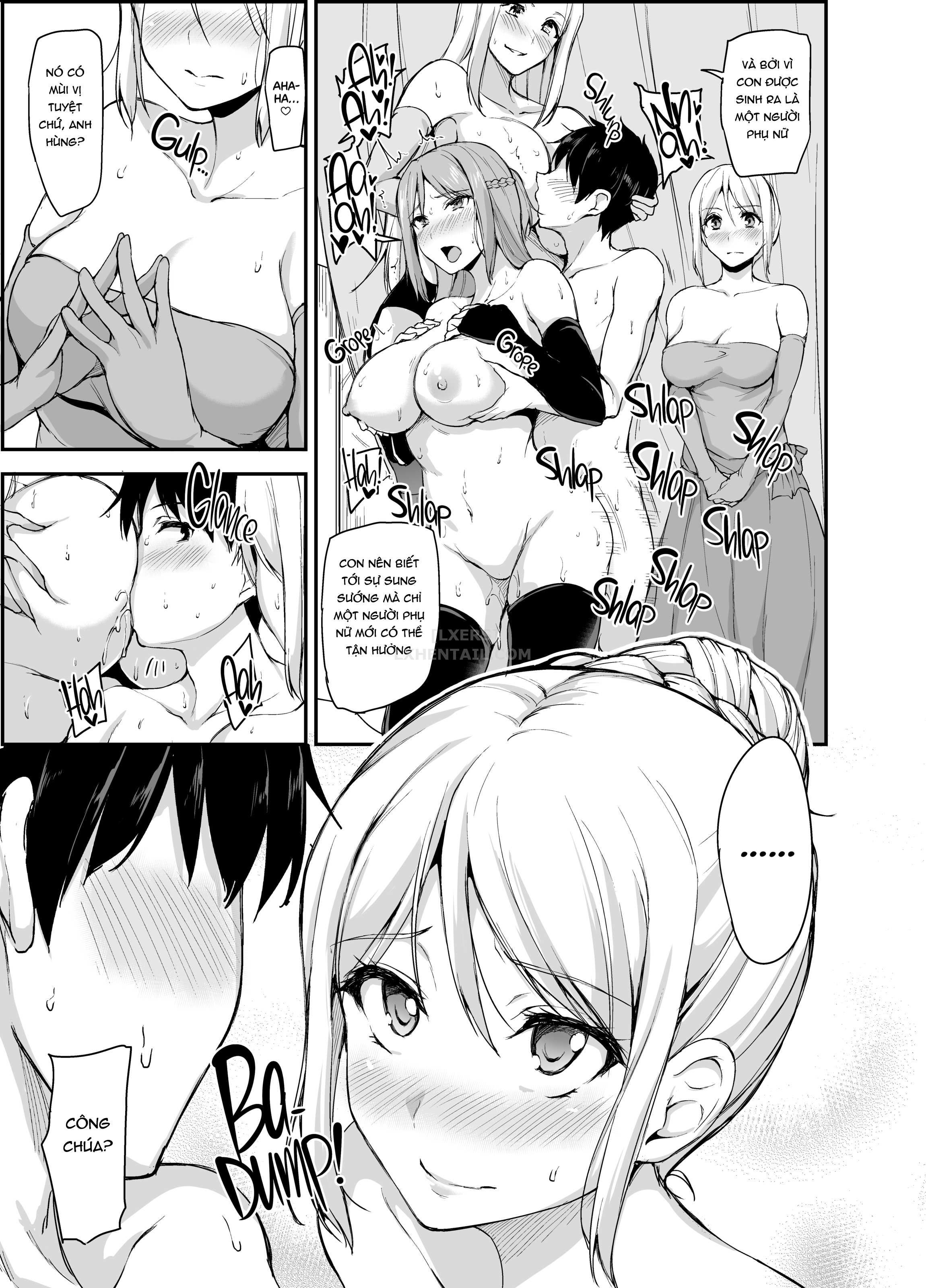 Đọc truyện hentai Tales of a Harem in Another World - Chap 4 - Opulence and Beauty!? Orgy in the Queens Chamber!
