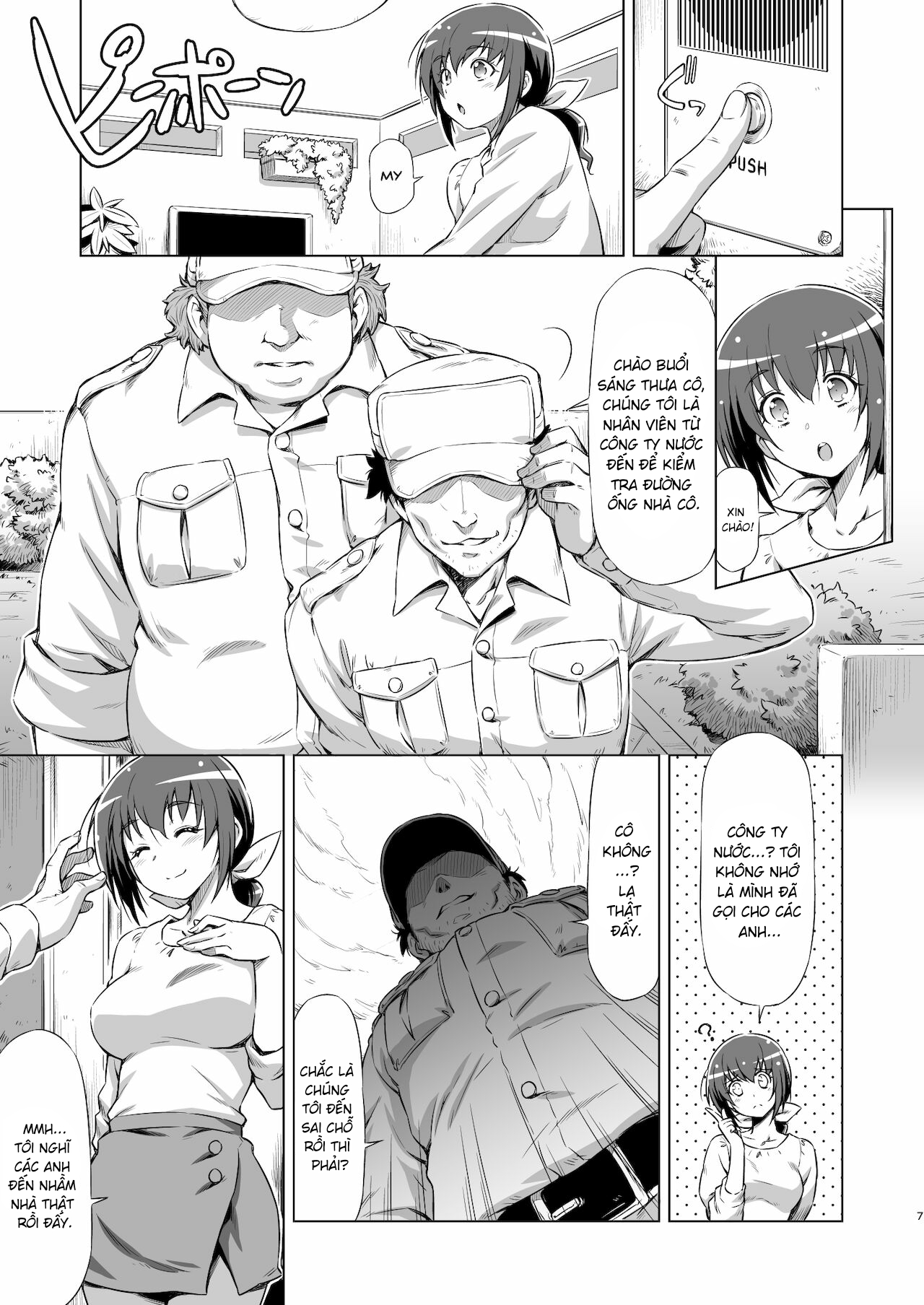 Đọc truyện hentai Hai anh thợ sửa ống nước may mắn và cô chủ nhà quyến rũ. - Oneshot