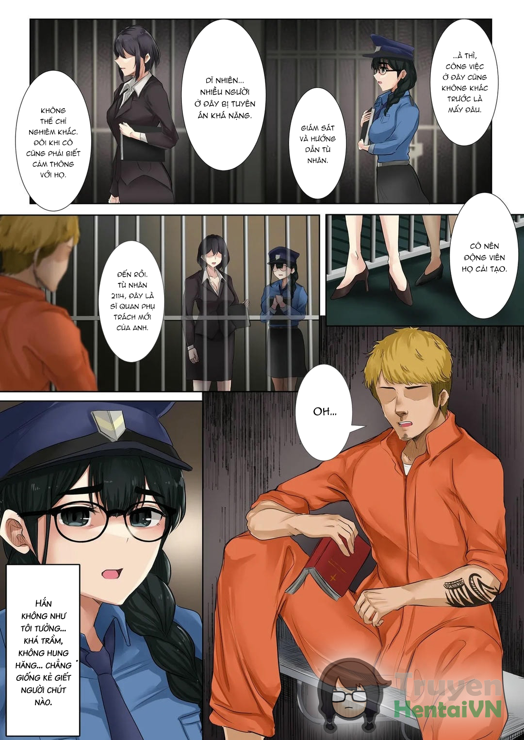 Đọc truyện hentai Dame Kanshu x Shuujin -Gyakuten- | Useless Officer X Prisoner - The Tables Turned - Oneshot