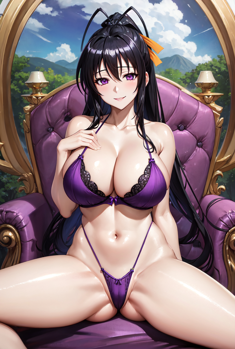 Đọc truyện hentai Tuyển tập Albums Art hentai - Chap 300 - Purple lingerie Akeno