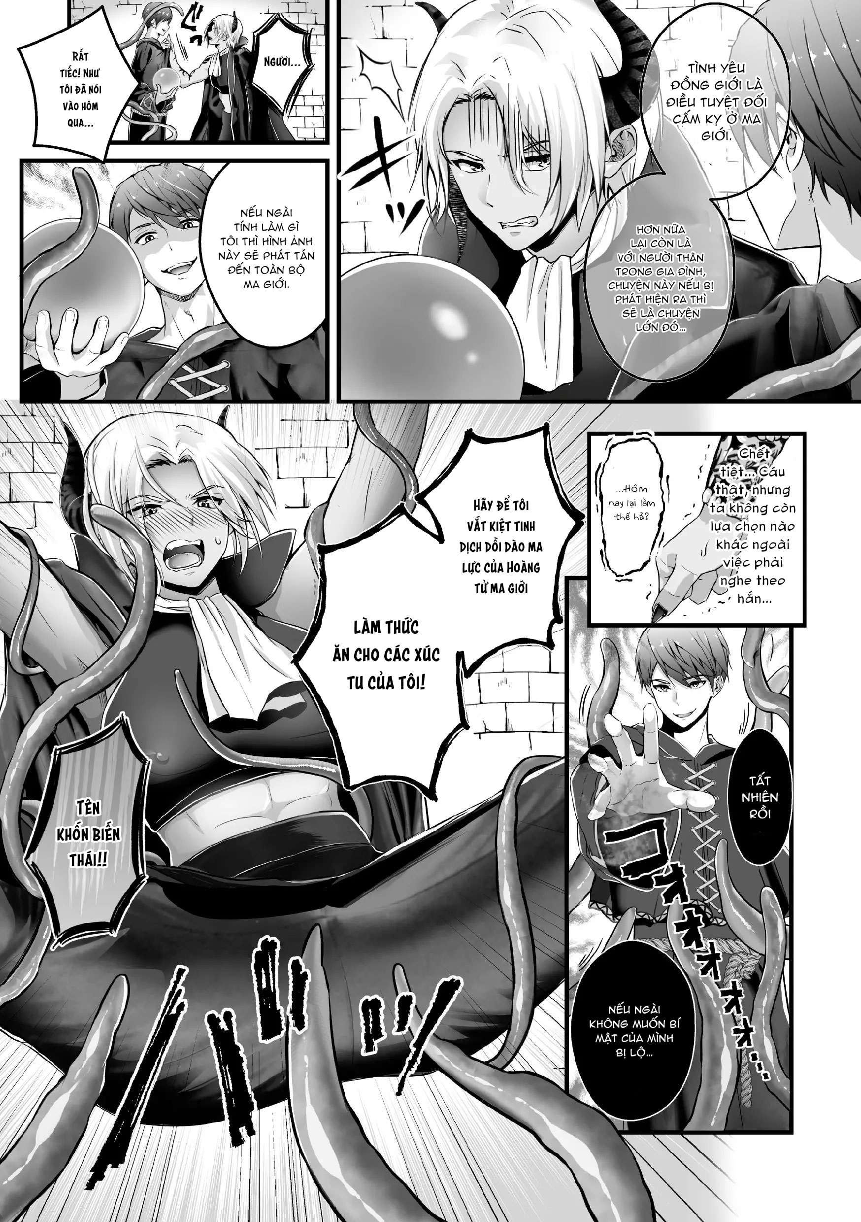 Đọc truyện hentai Hoàng tử ma giới sa ngã trở nên nữ tính nô lệ của xúc tu - Chap 1