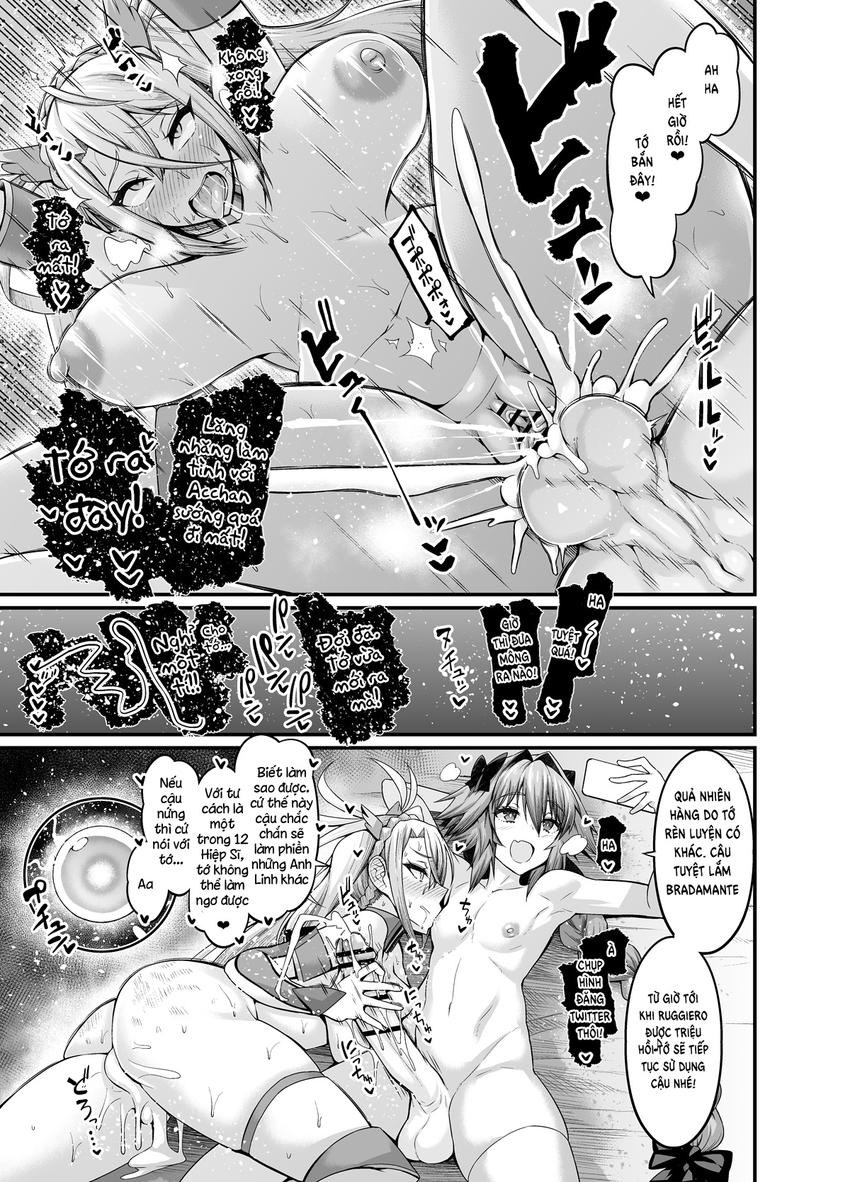 Đọc truyện hentai Astolfo Collection by Ankoman - Chương 2: Astolfo, Bradamante to Issho ni Training