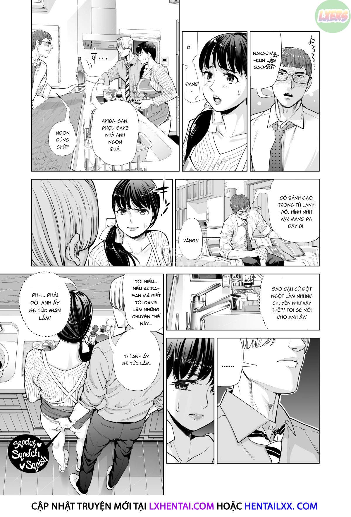 Đọc truyện hentai A Housewife Stolen By A Coworker Besides Her Blackout Drunk Husband - Chap 1