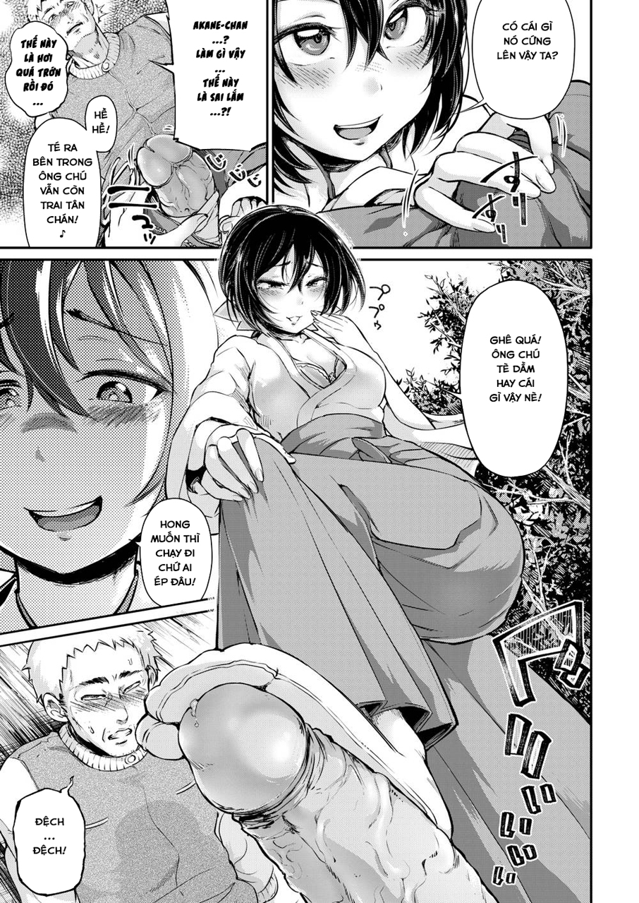 Đọc truyện hentai Em Nữ Đền Xinh Xắn và Ông Chú Già May Mắn! - Oneshot