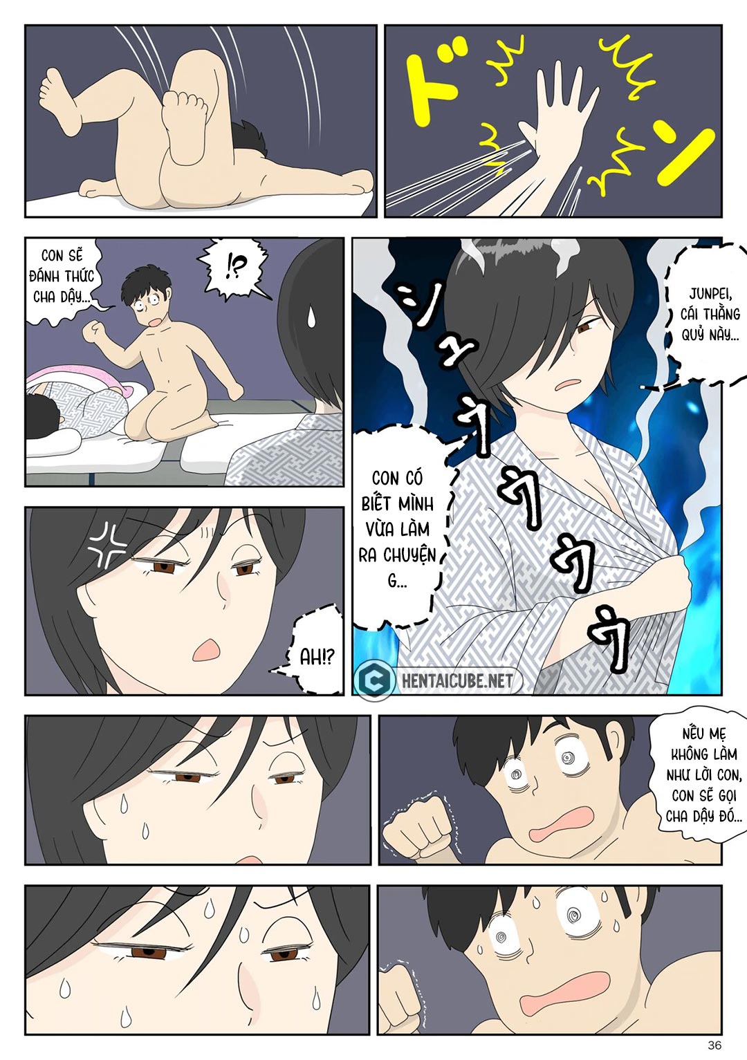 Đọc truyện hentai Bị mẹ phát hiện đang rình trộm thủ dâm - Chap 2 - Cha ở kế bên