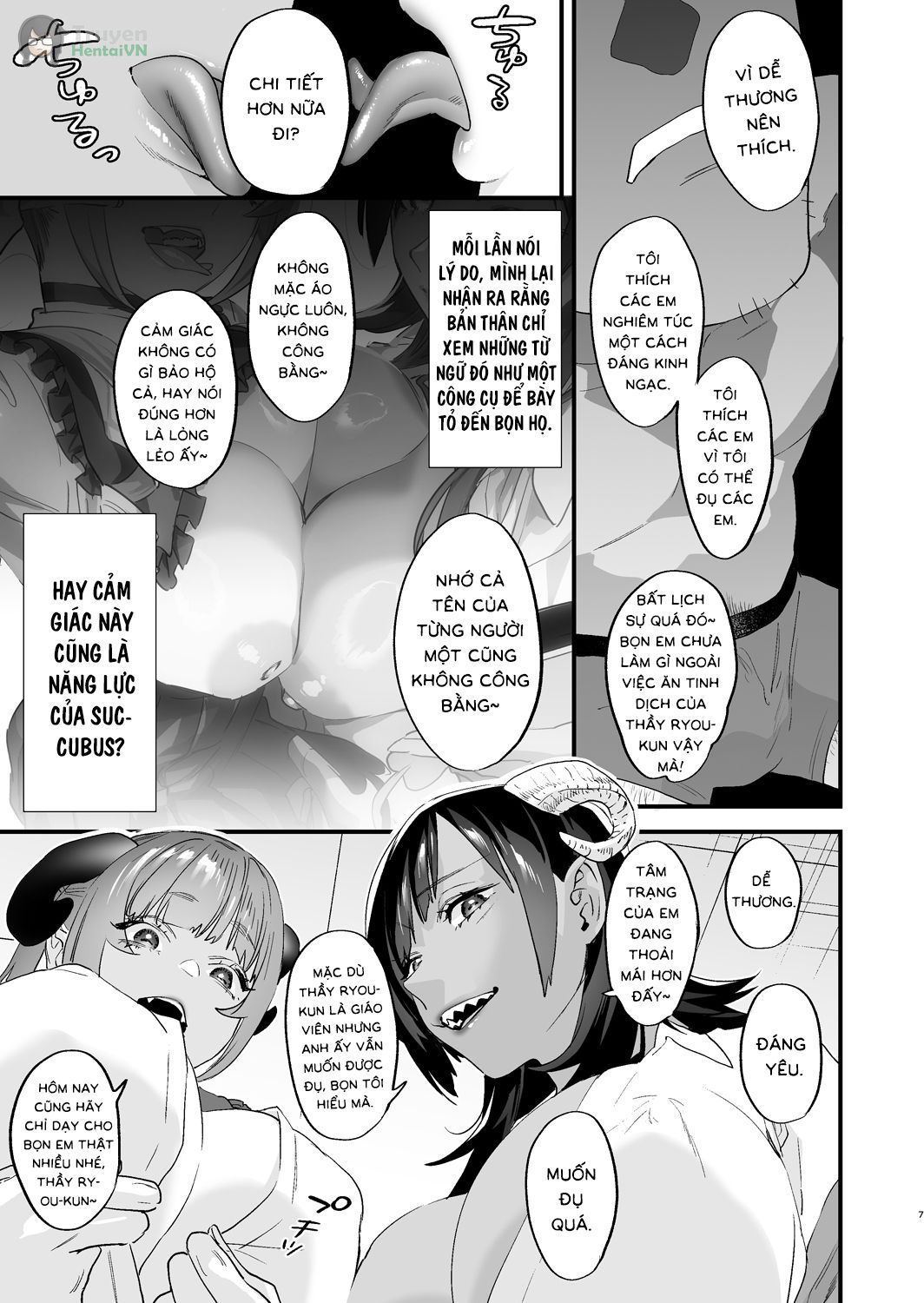 Đọc truyện hentai Koukan Ryuugakusei -Succubus-tachi to Boku - Oneshot