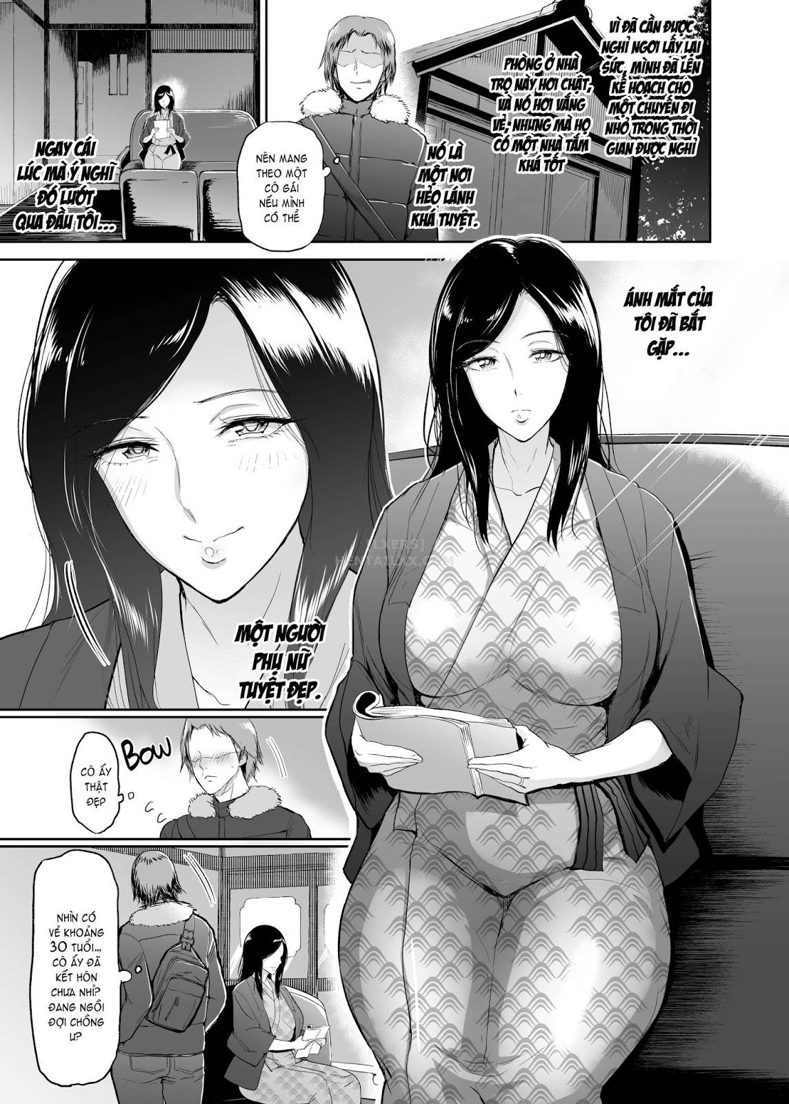 Đọc truyện hentai Hot Springs With Mrs. Taeko - Oneshot