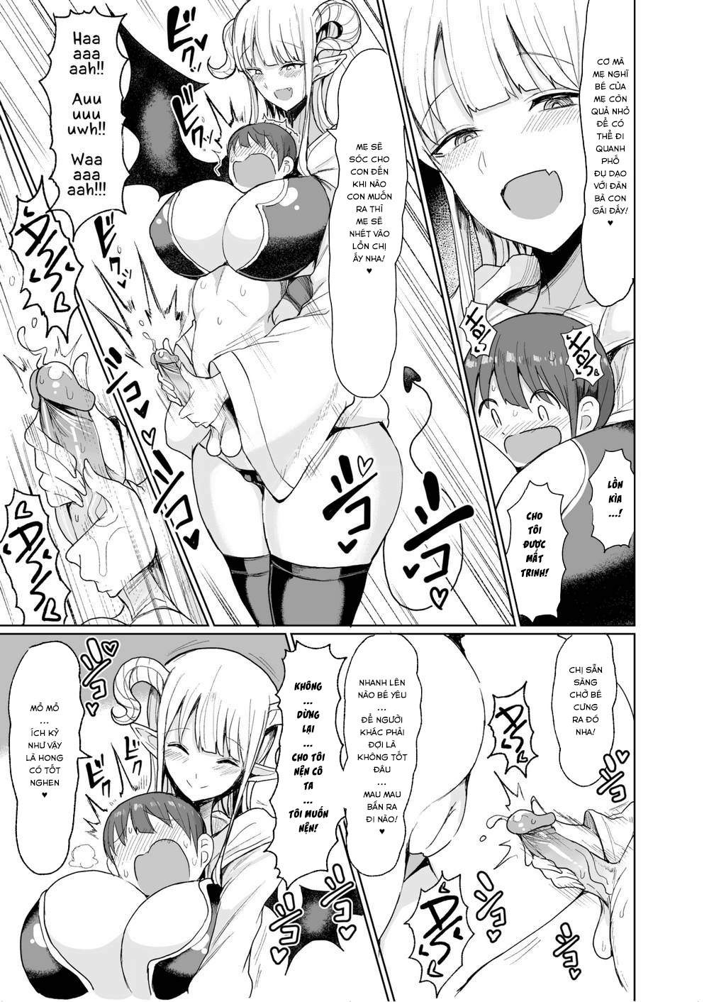 Đọc truyện hentai Ý Trời Bảo Thanh Niên Đụ 2 Em Quỷ Vương! - Oneshot