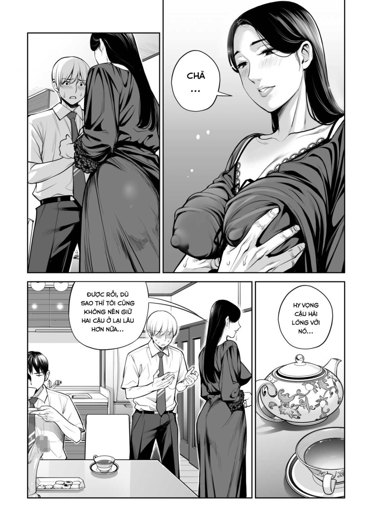 Đọc truyện hentai Kurokami Onna no Fudeoroshi ~Himitsu no Heya de Nakadashi Sasete Ageru wa~ - Oneshot