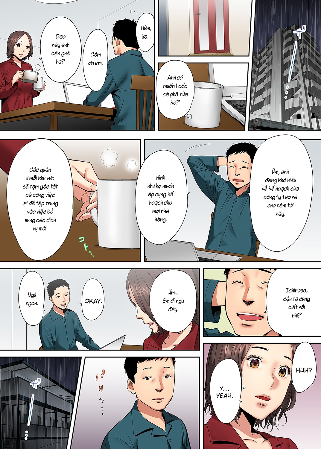 Đọc truyện hentai Cấp dưới của chồng làm tôi ra lênh láng... Ngoại tình thật là sướng đến điên đảo. - Chap 5: Tình tay ba, Okamoto dưới trướng