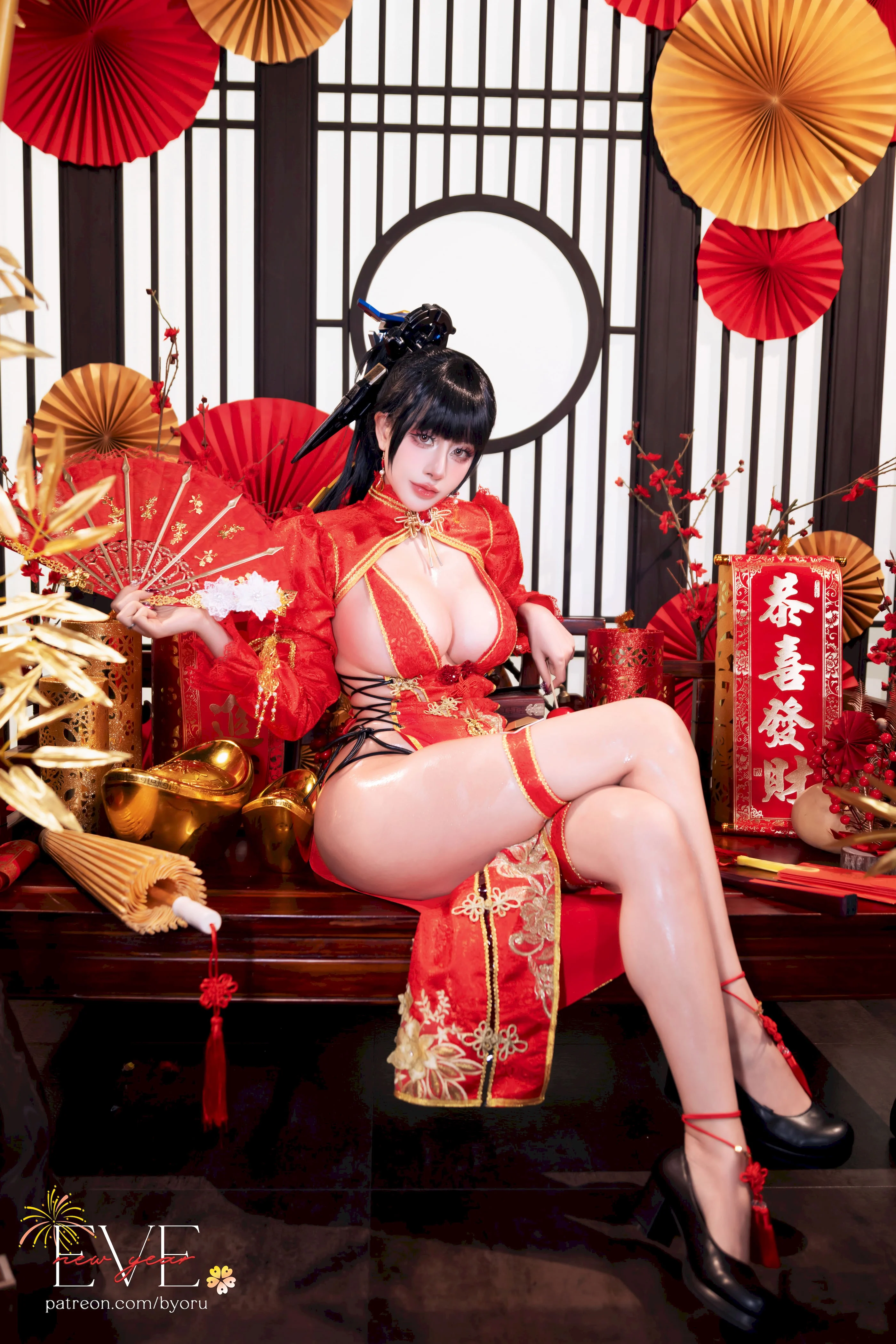 Đọc truyện hentai Tuyển tập Albums siêu phẩm Cosplay - Chap 1391 - Byoru - Eve New Year Qipao