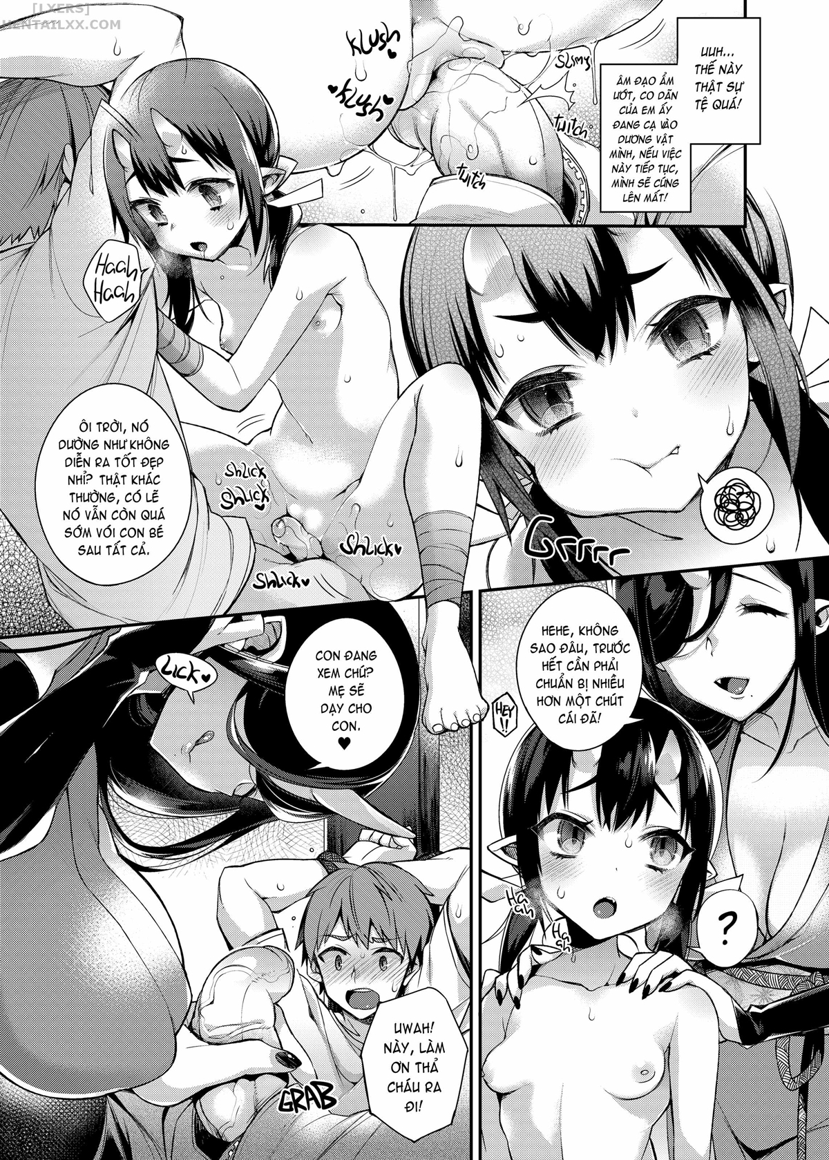 Đọc truyện hentai Hitonarazaru Oyomesama (Trọn bộ) - Chap 2: Mating with Oni - Daughter