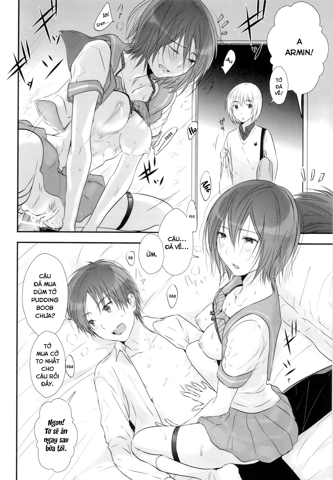 Đọc truyện hentai 3P (Attack on Titan doujinshi) - Oneshot