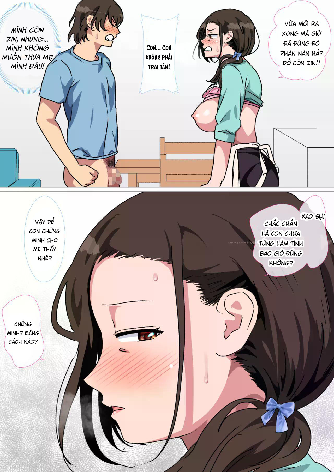 Đọc truyện hentai Haha ga Ecchi na Chouhatsu Shite Kita node Gaman Dekizu ni Hangeki Shimashita - Oneshot