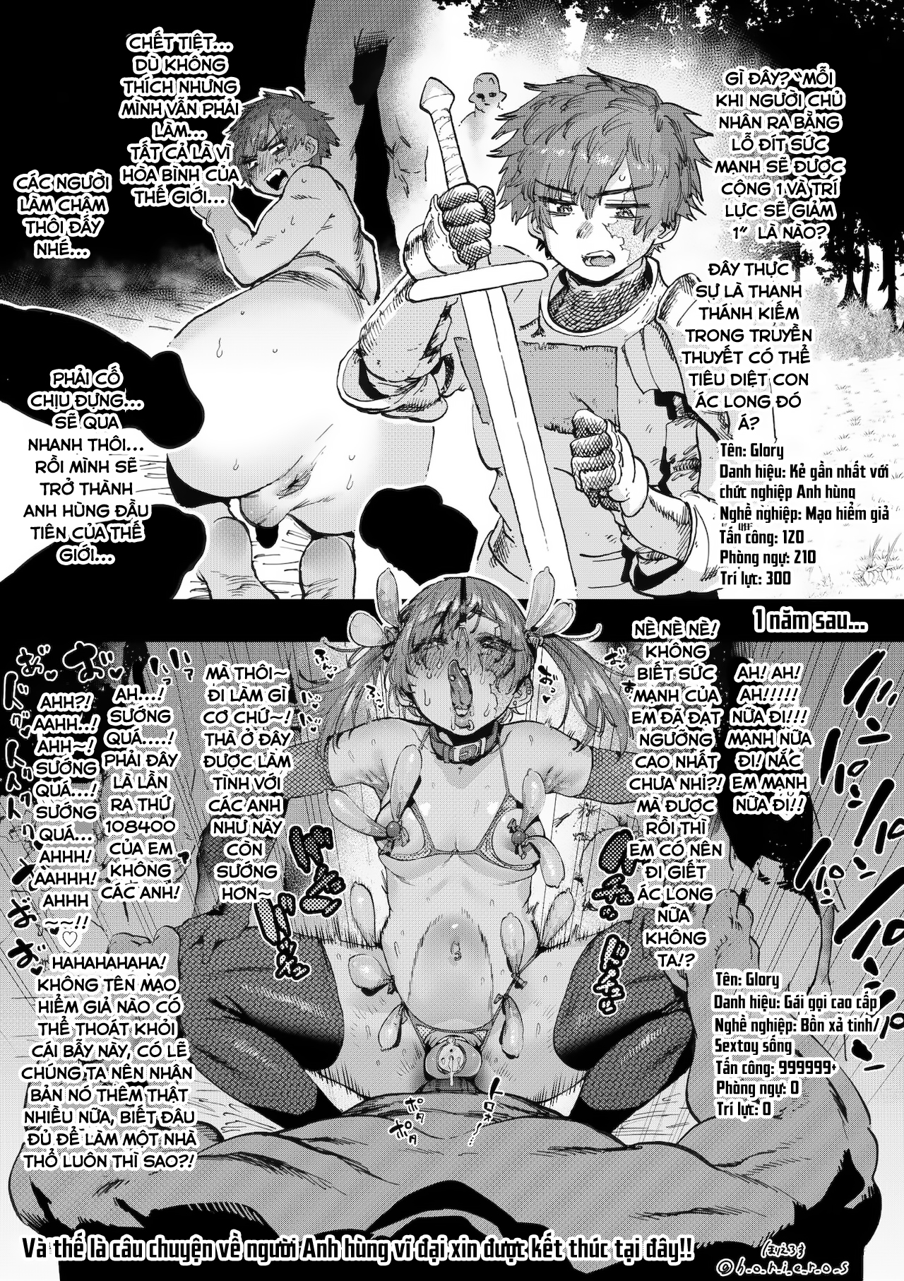 Đọc truyện hentai Anal de Mesuiki Suru Hodo Tsuyoku Naru Buki o Te ni Irete, Tsuyoku Narou to Anal Sex Bakkari Shitetara Tatakai toka Doudemo Yokunacchatta Boukensha-san Desu - Oneshot