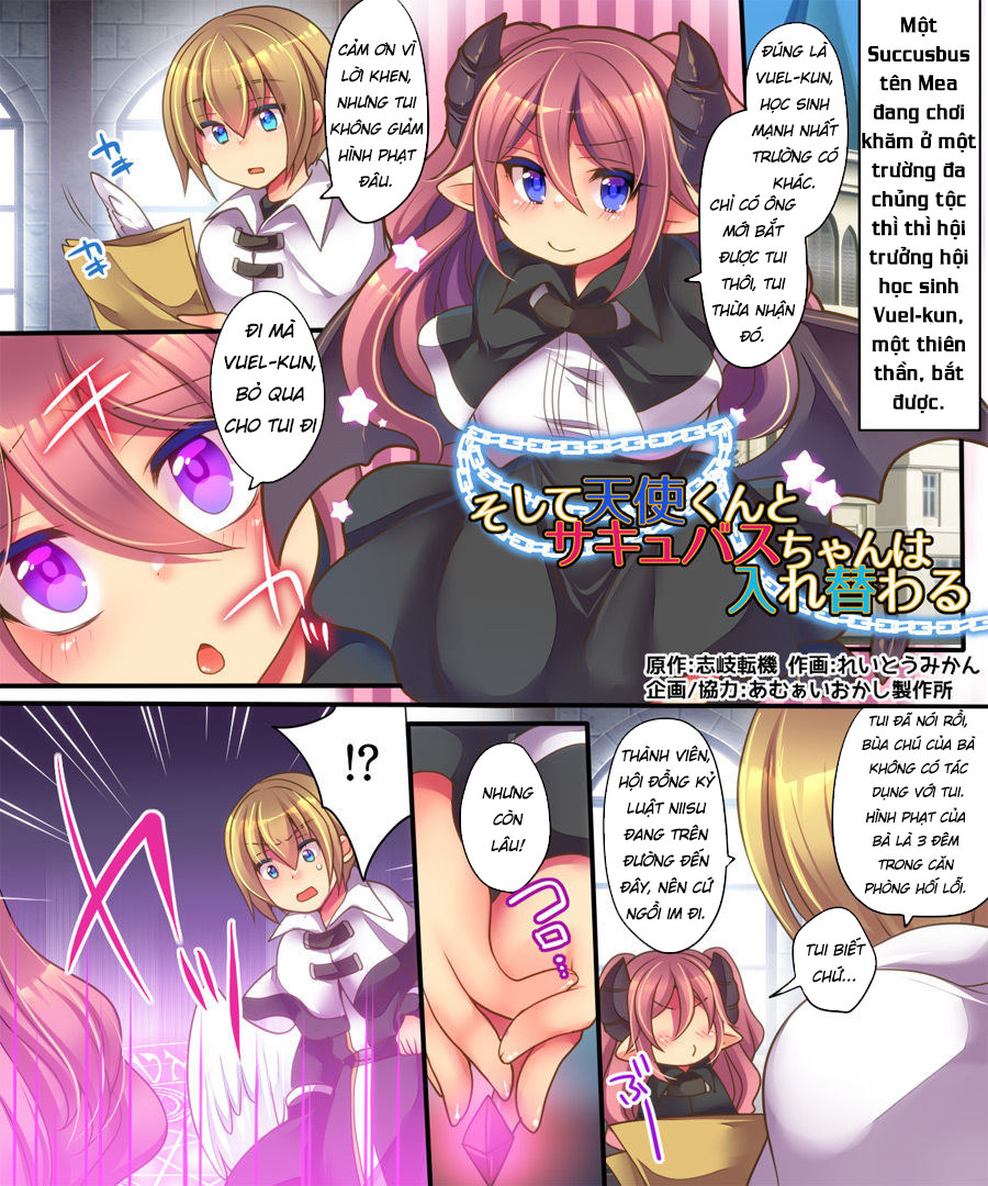 Đọc truyện hentai Soshite Tenshi-kun to Succubus-chan wa Irekawaru - Oneshot