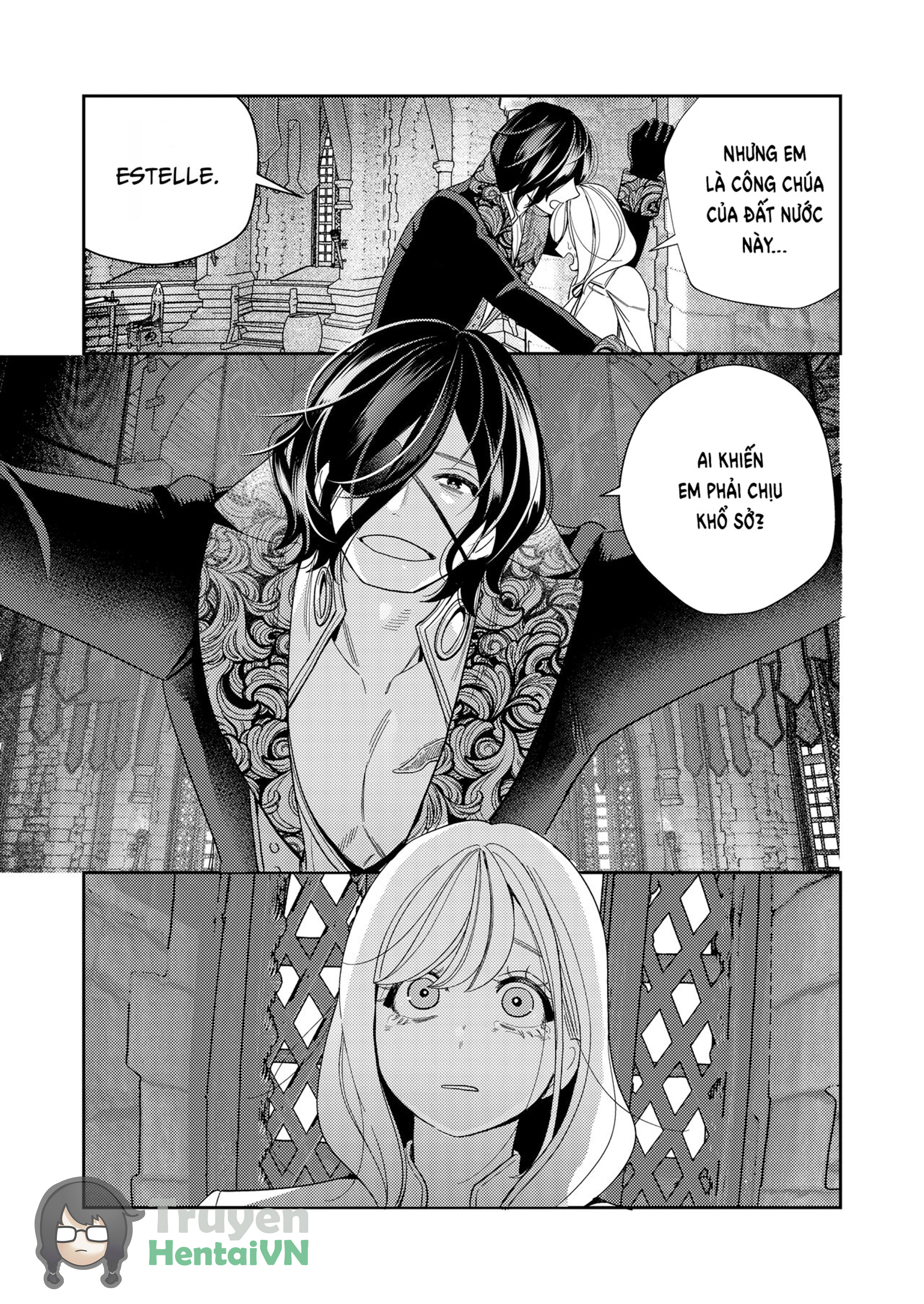 Đọc truyện hentai Seijo wa Tekikoku no Ou ni Otosareru - Oneshot